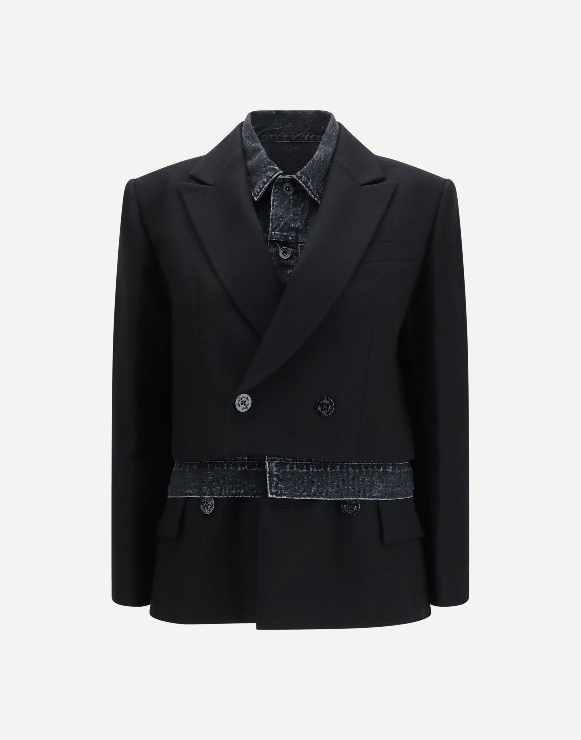 Sacai Wool Flannel Denim Jacket