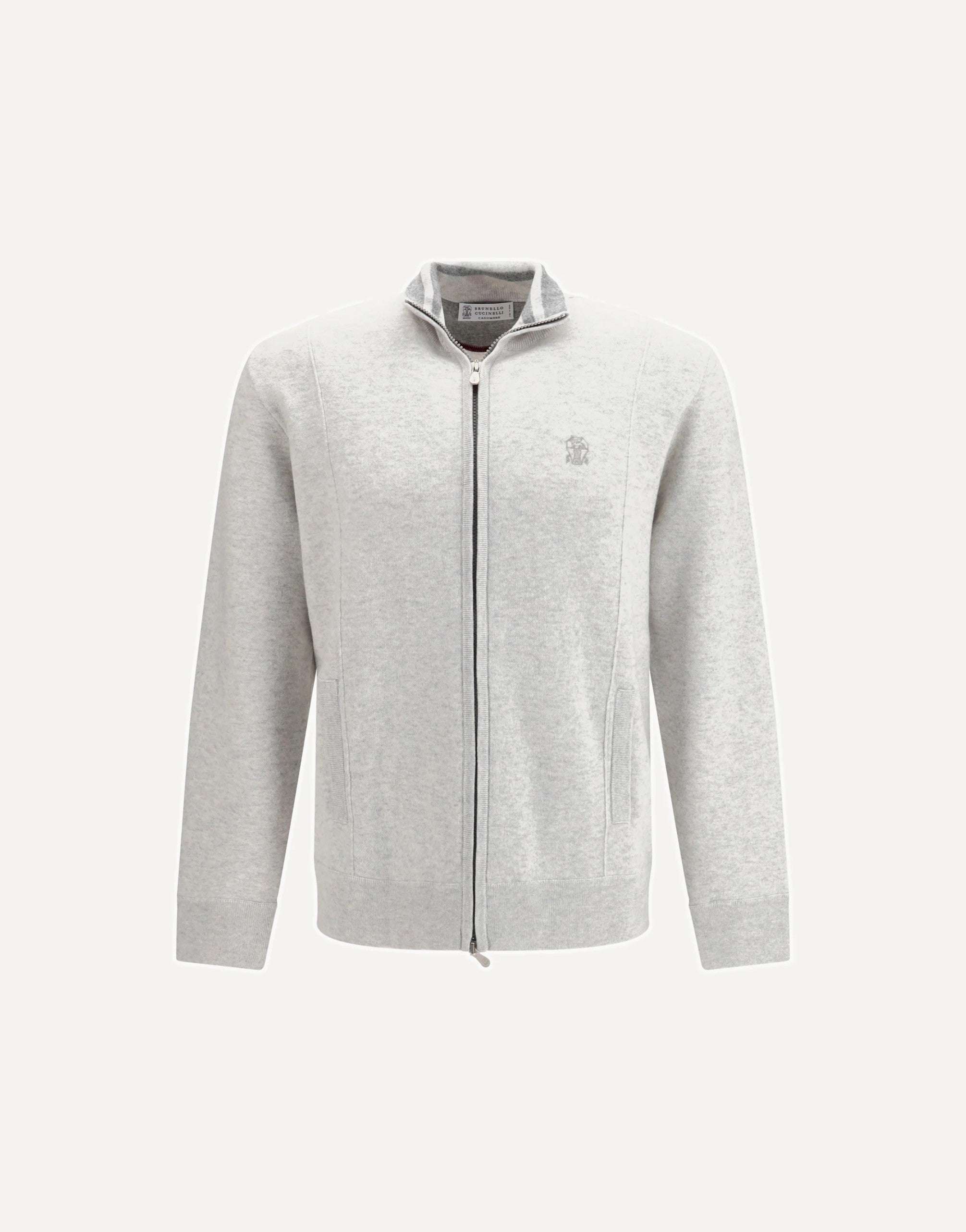 Brunello Cucinelli Double Cashmere Cardigan With Zip | Sendegaro JP