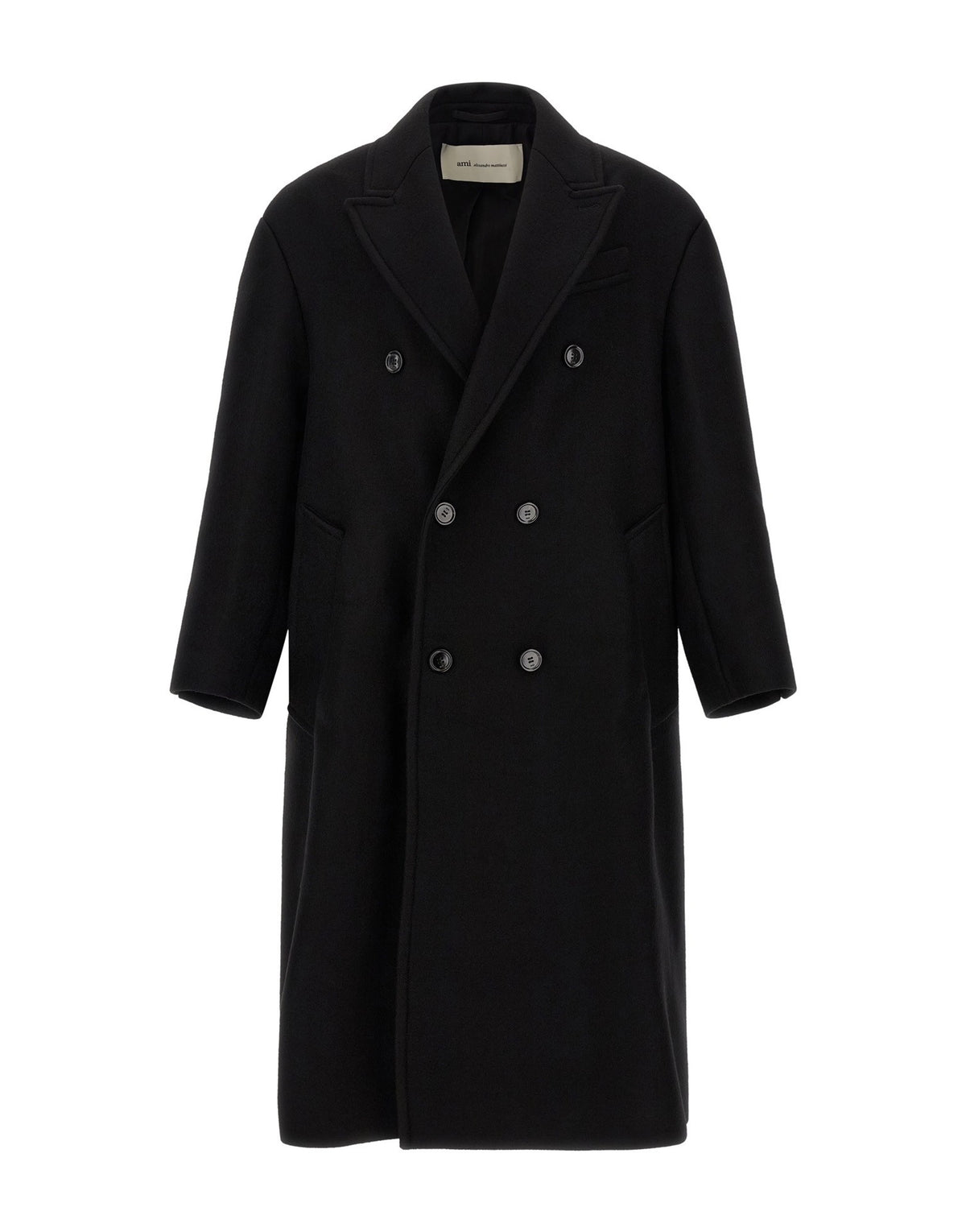 Ami Paris Double-Breasted Wool Gabardine Coat