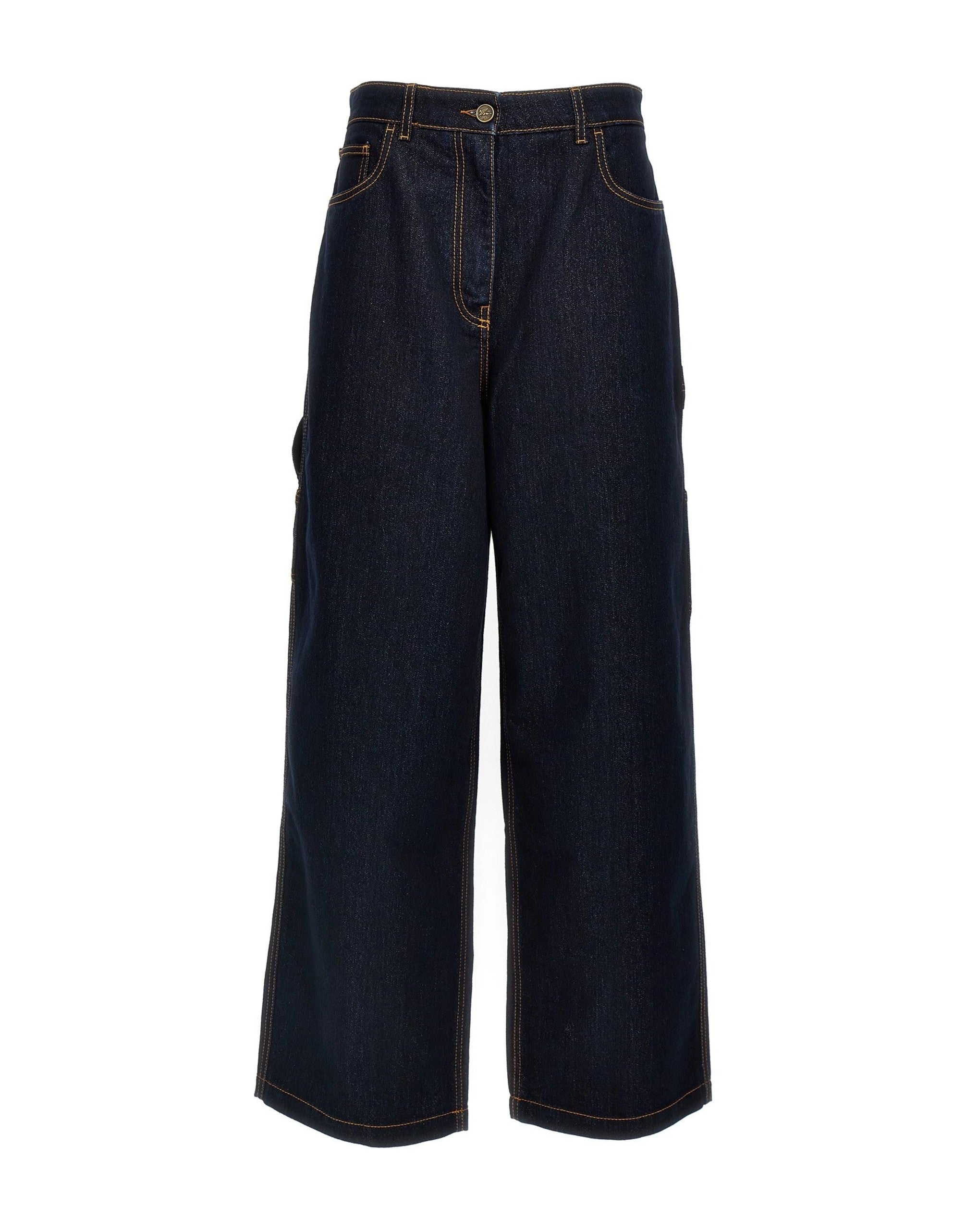 Etro Glitzernde Jeans mit weitem Bein
