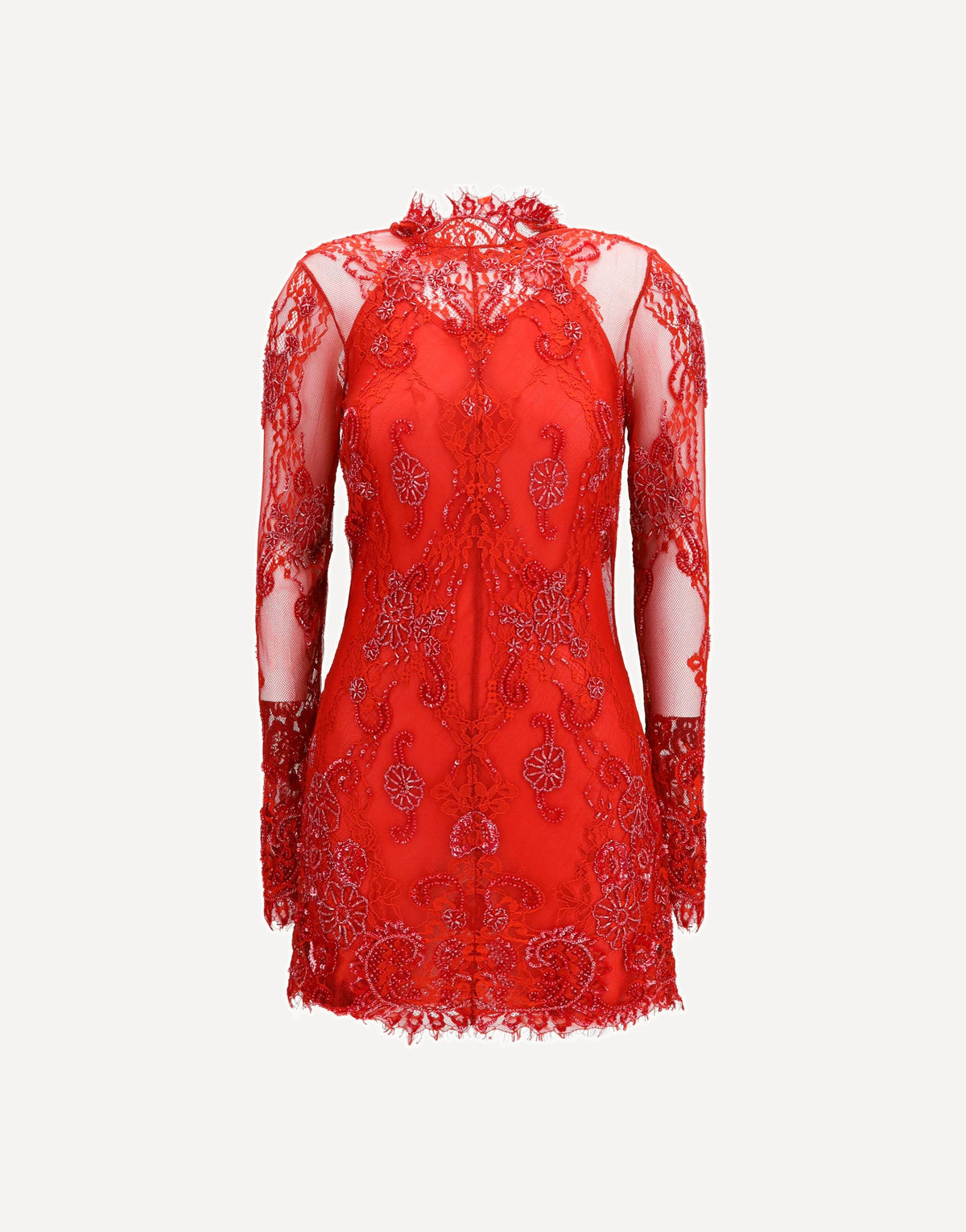 Blumarine Embroidered Lace Mini Dress