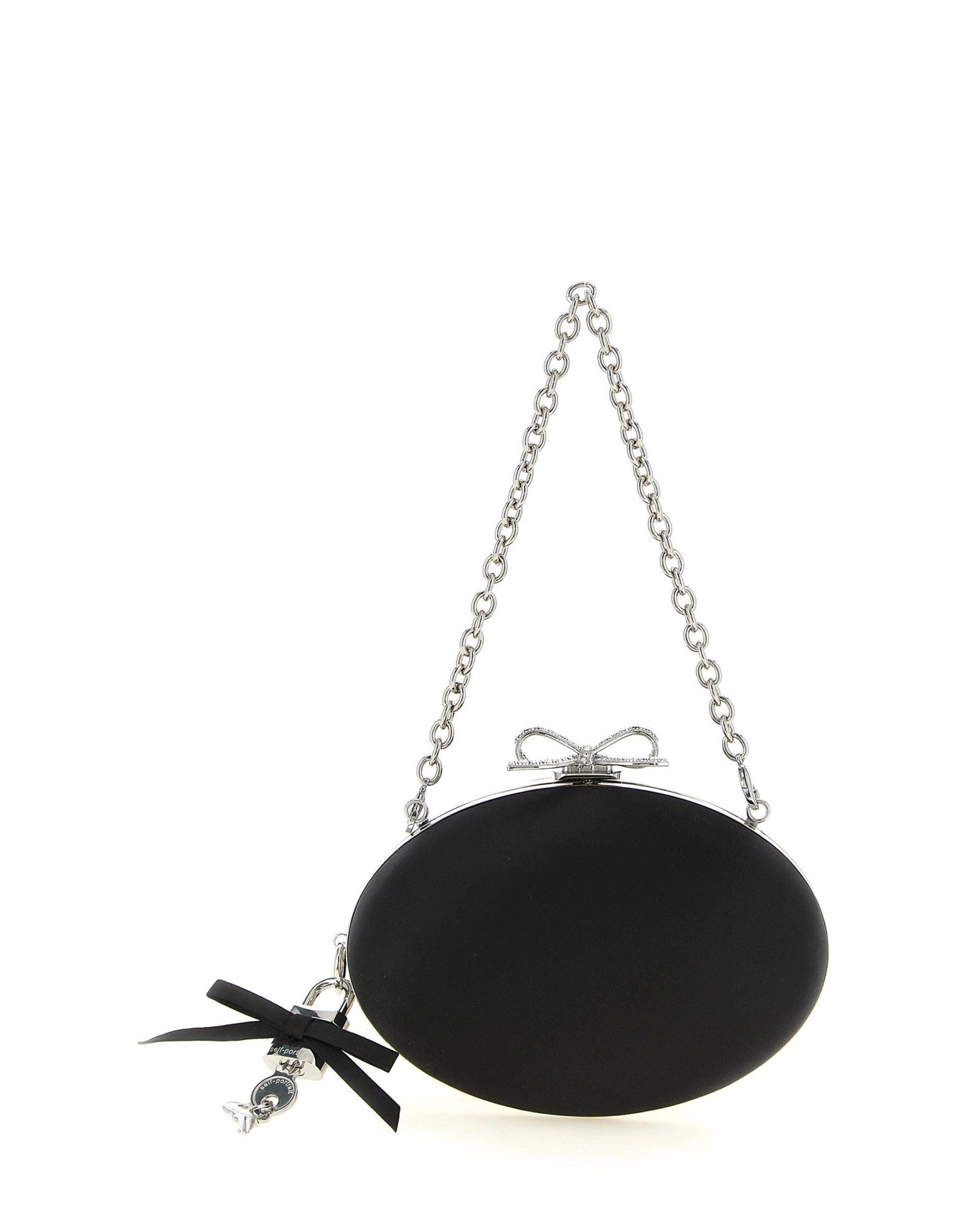 Self-Portrait Oval Satin Clutch