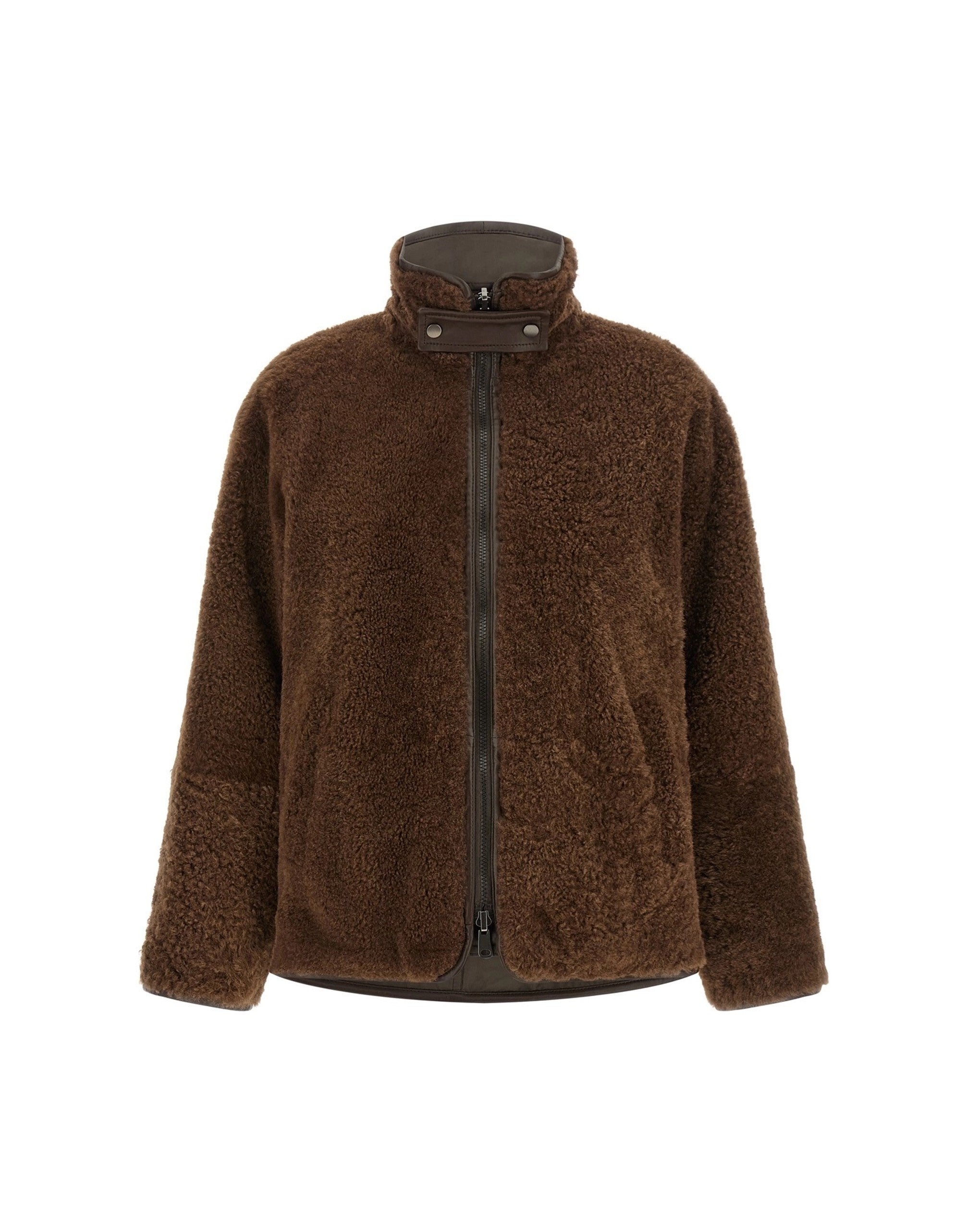 Brunello Cucinelli Fuzzy Reversible Shearling Jacket