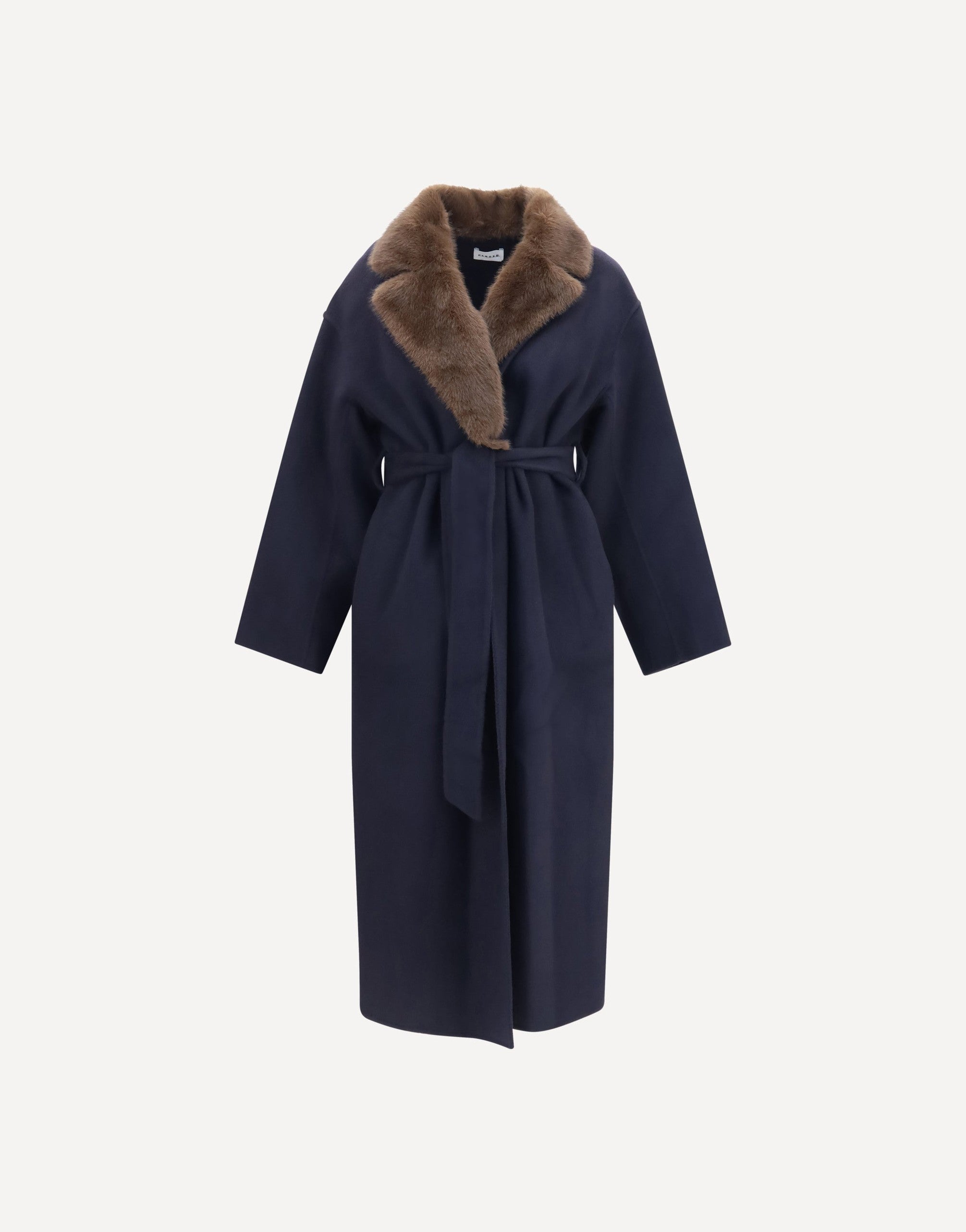 P.A.R.O.S.H. Wool Coat With Fur Collar