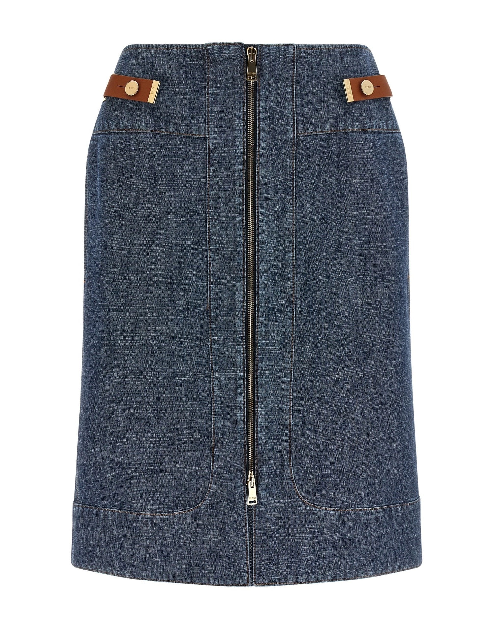 Fendi Chambray Denim Skirt