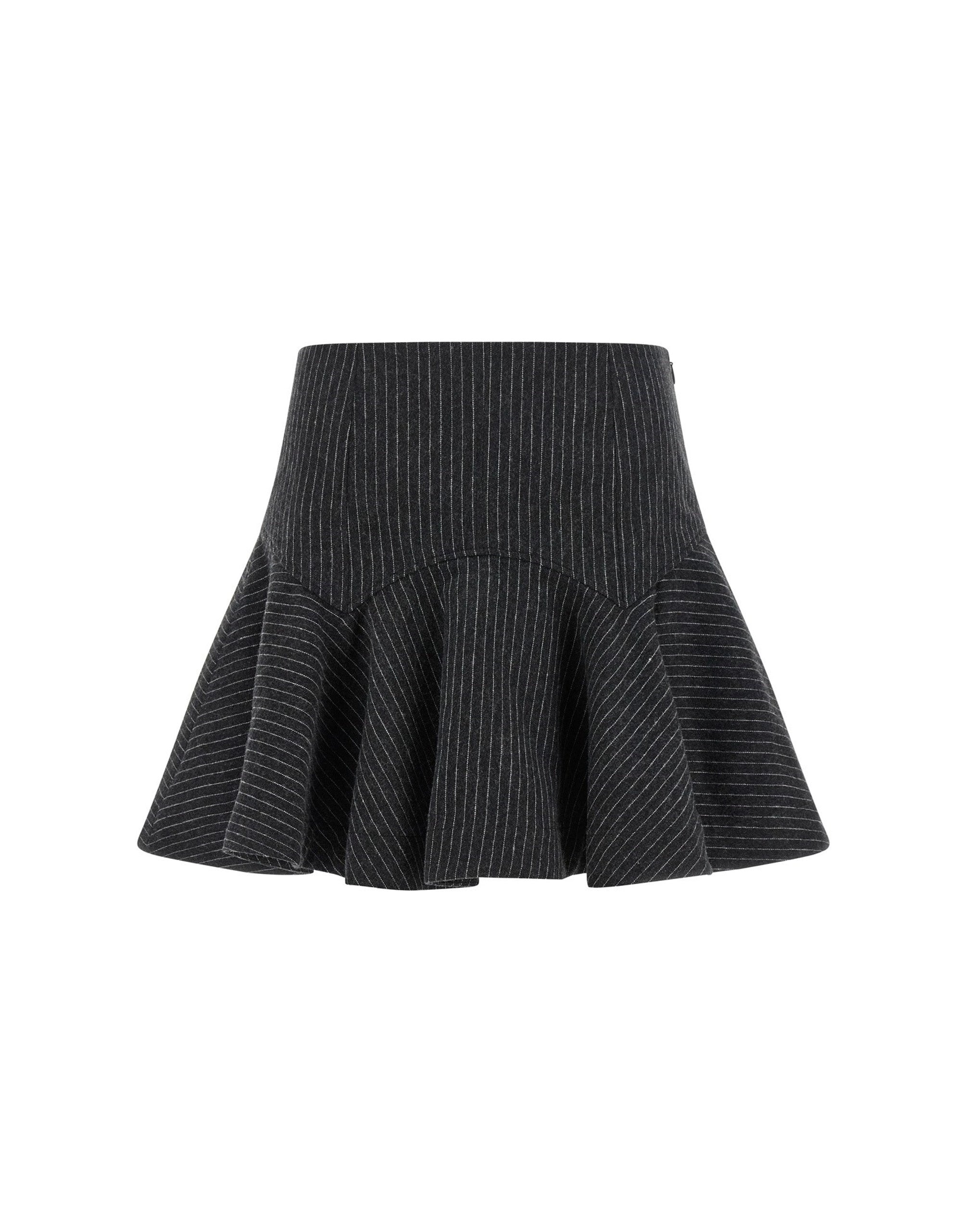 Ganni Pinstriped Flannel Mini Skirt | Sendegaro