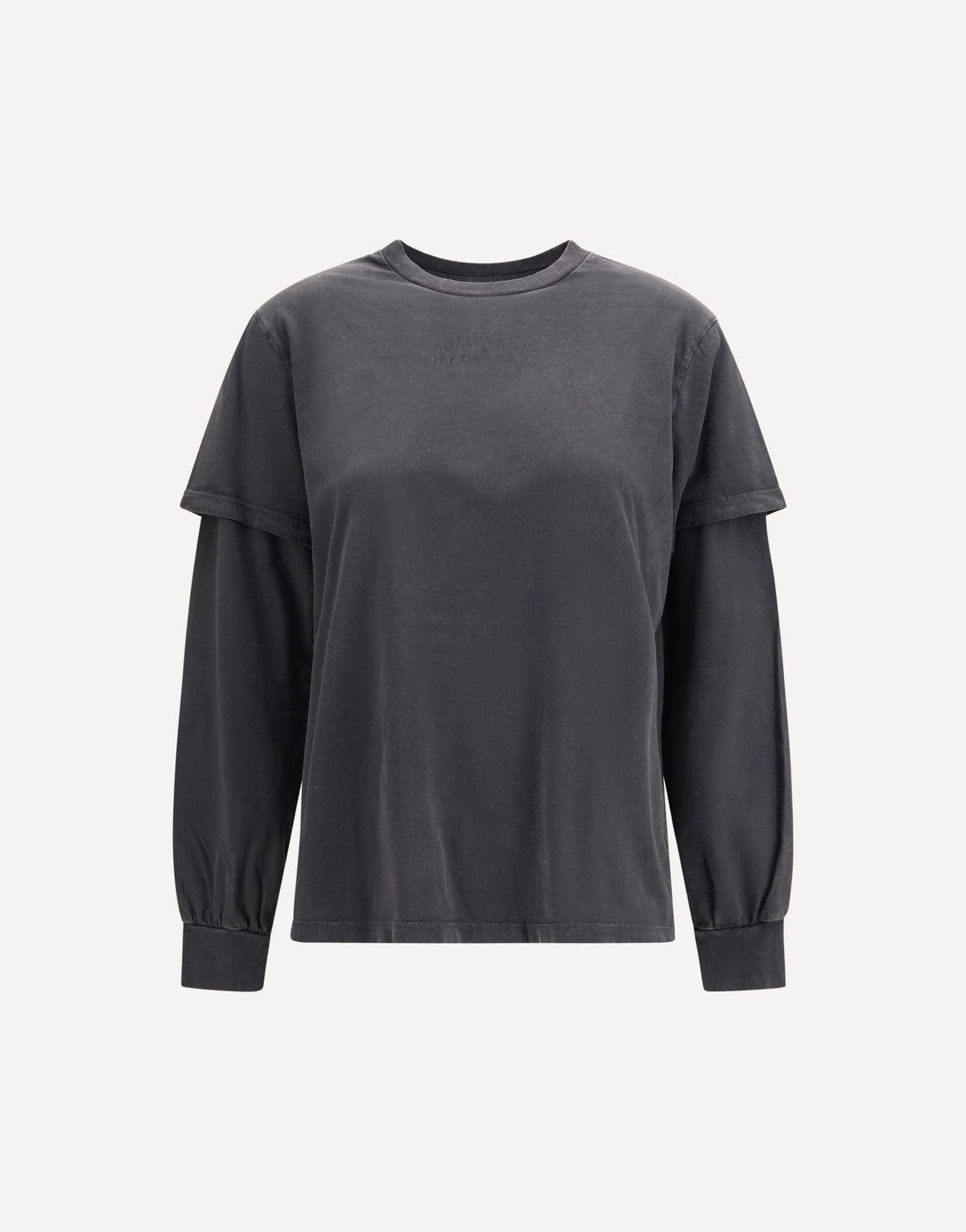 Ganni Future Heavy Jersey Long-Sleeve T-Shirt