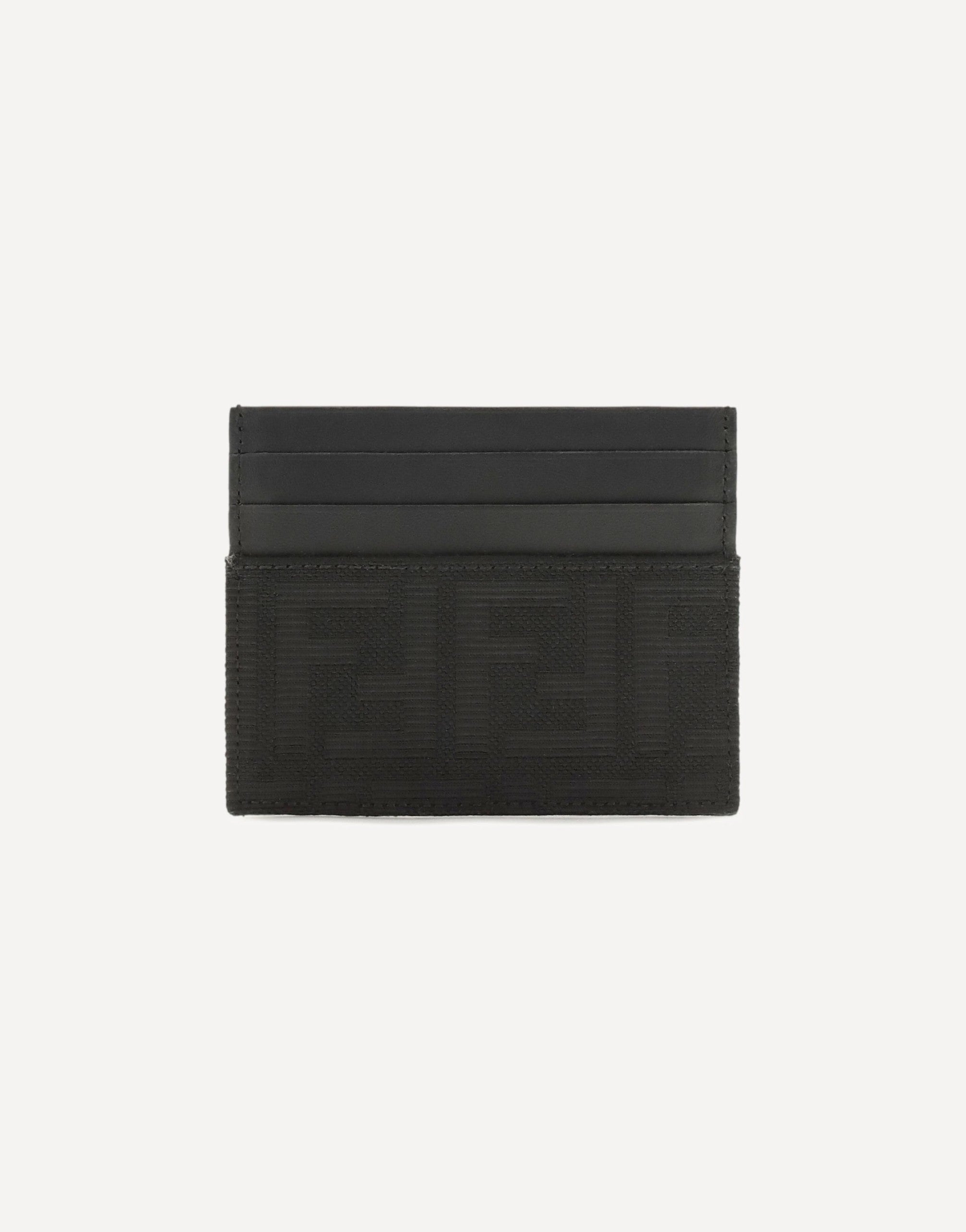 Fendi FF Jacquard Leather Card Holder