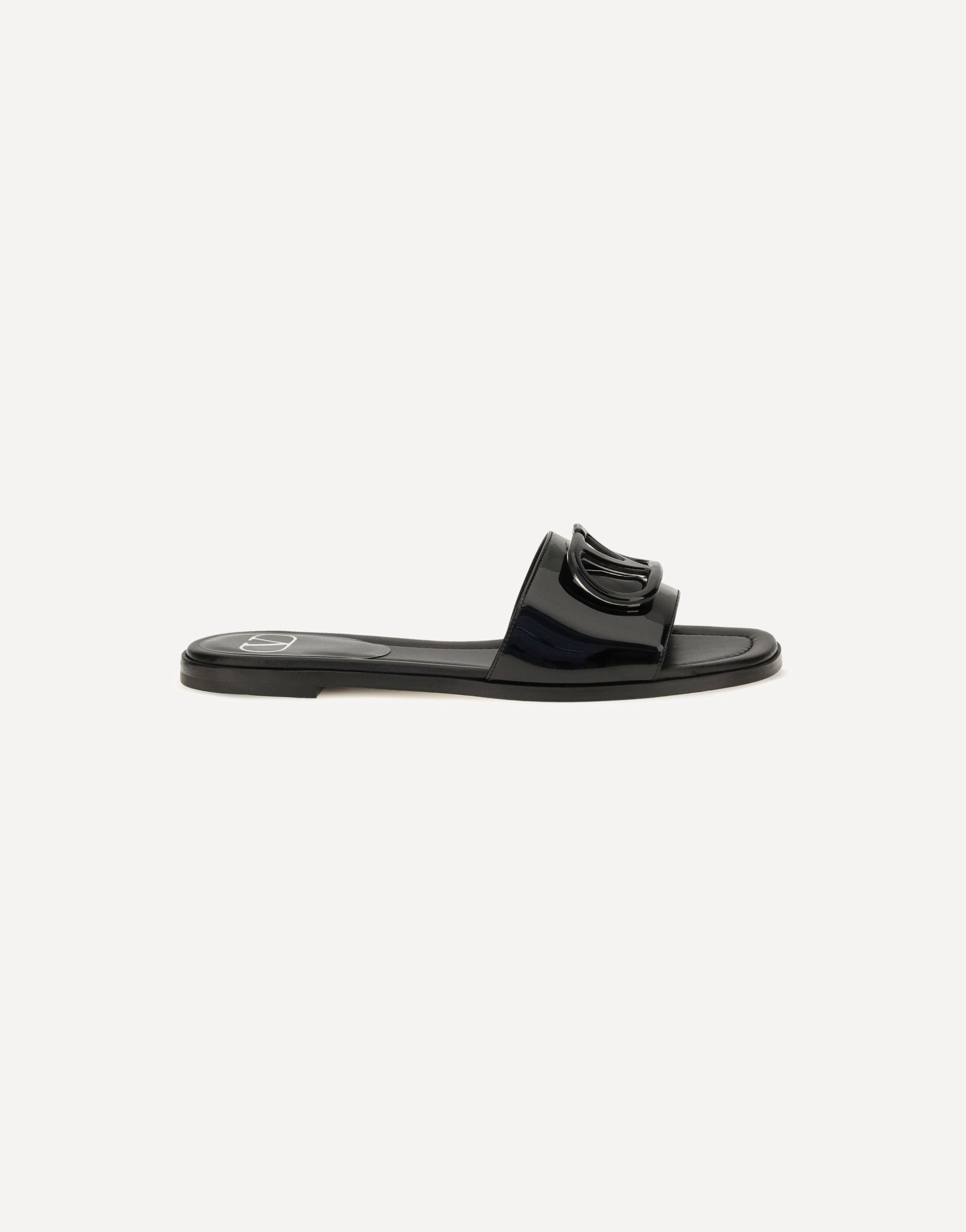Valentino Garavani VLogo Patent Leather Slides