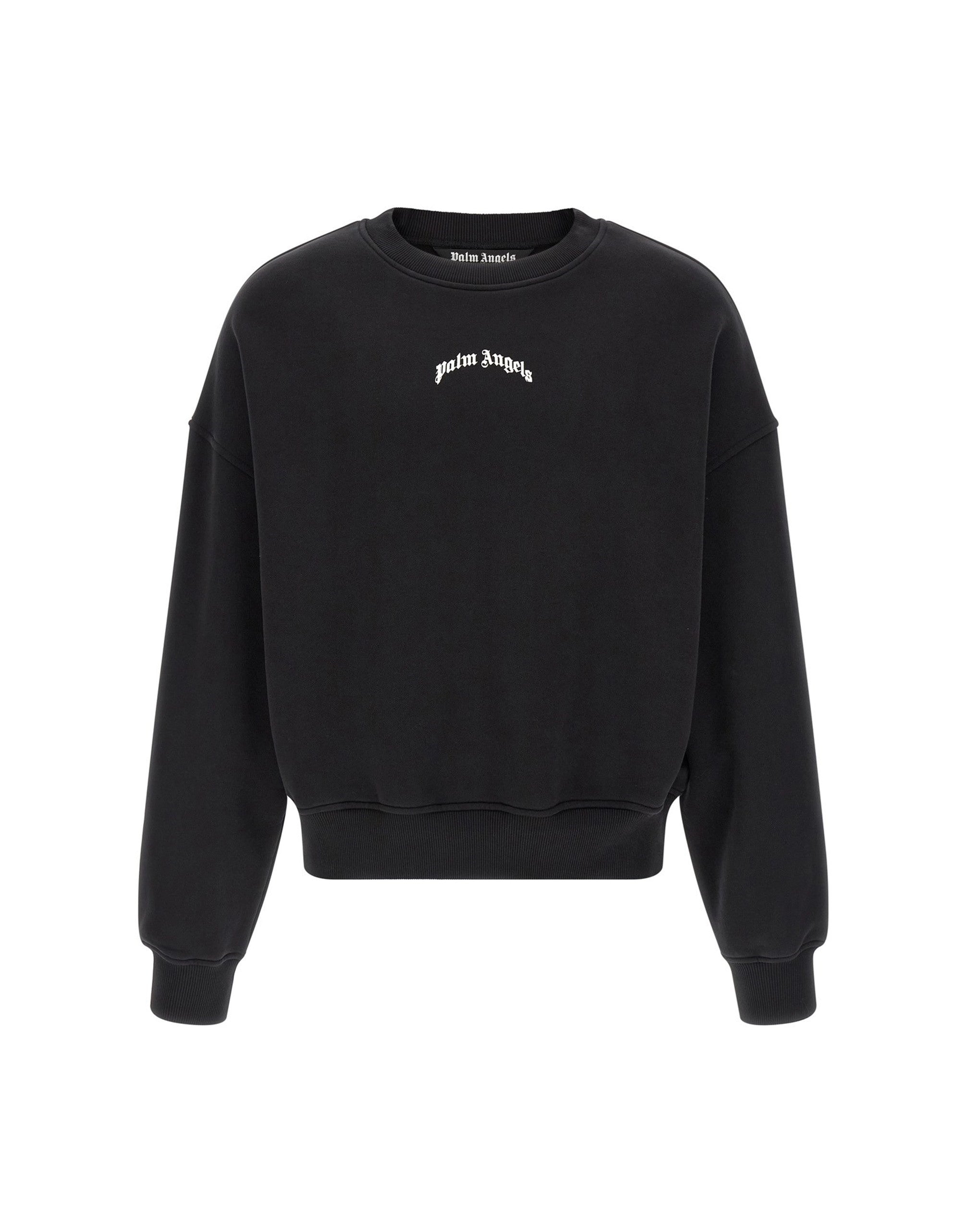 Palm Angels Back Curved Logo Sweatshirt | Sendegaro