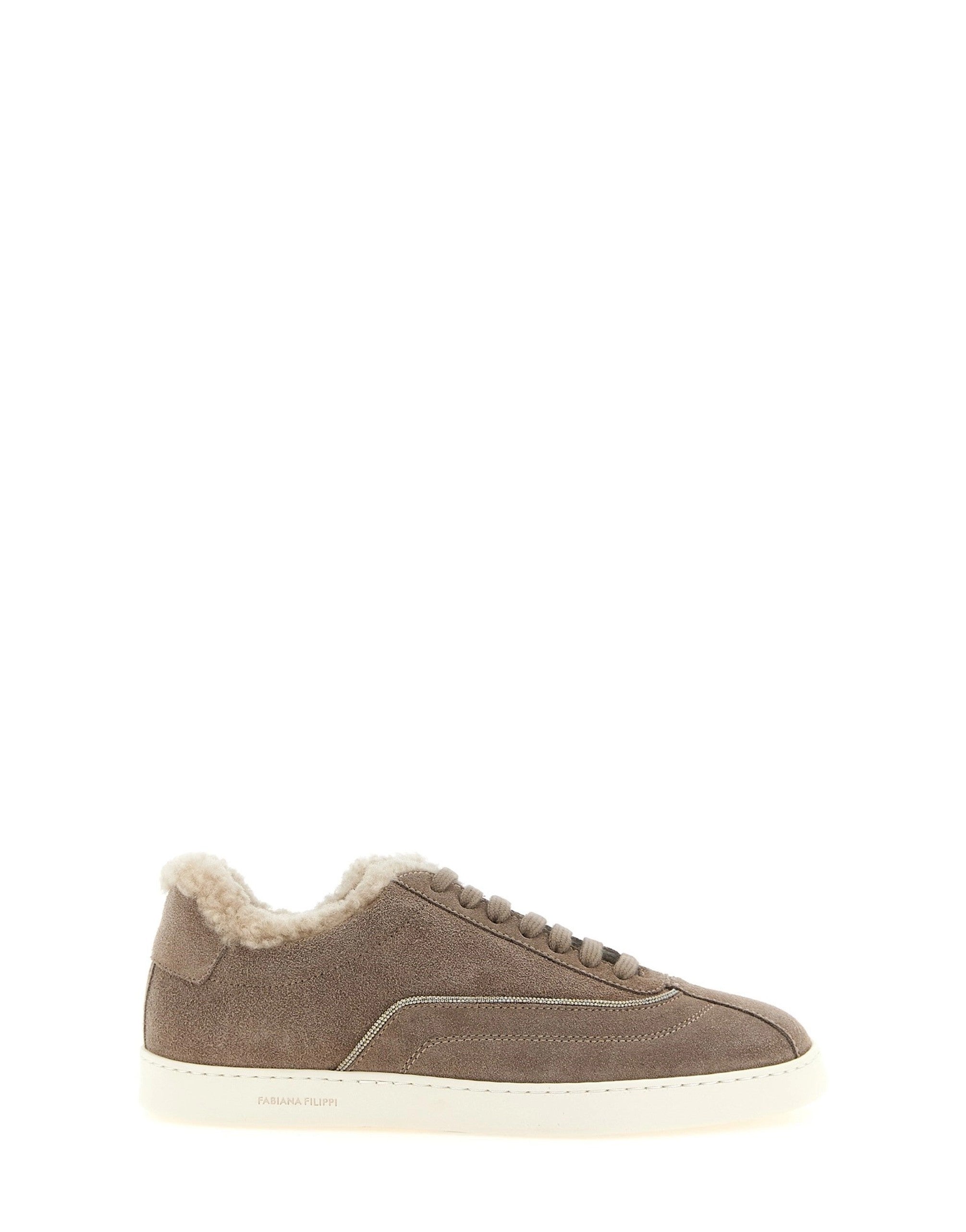 Fabiana Filippi Diamond Detail Suede Sneakers