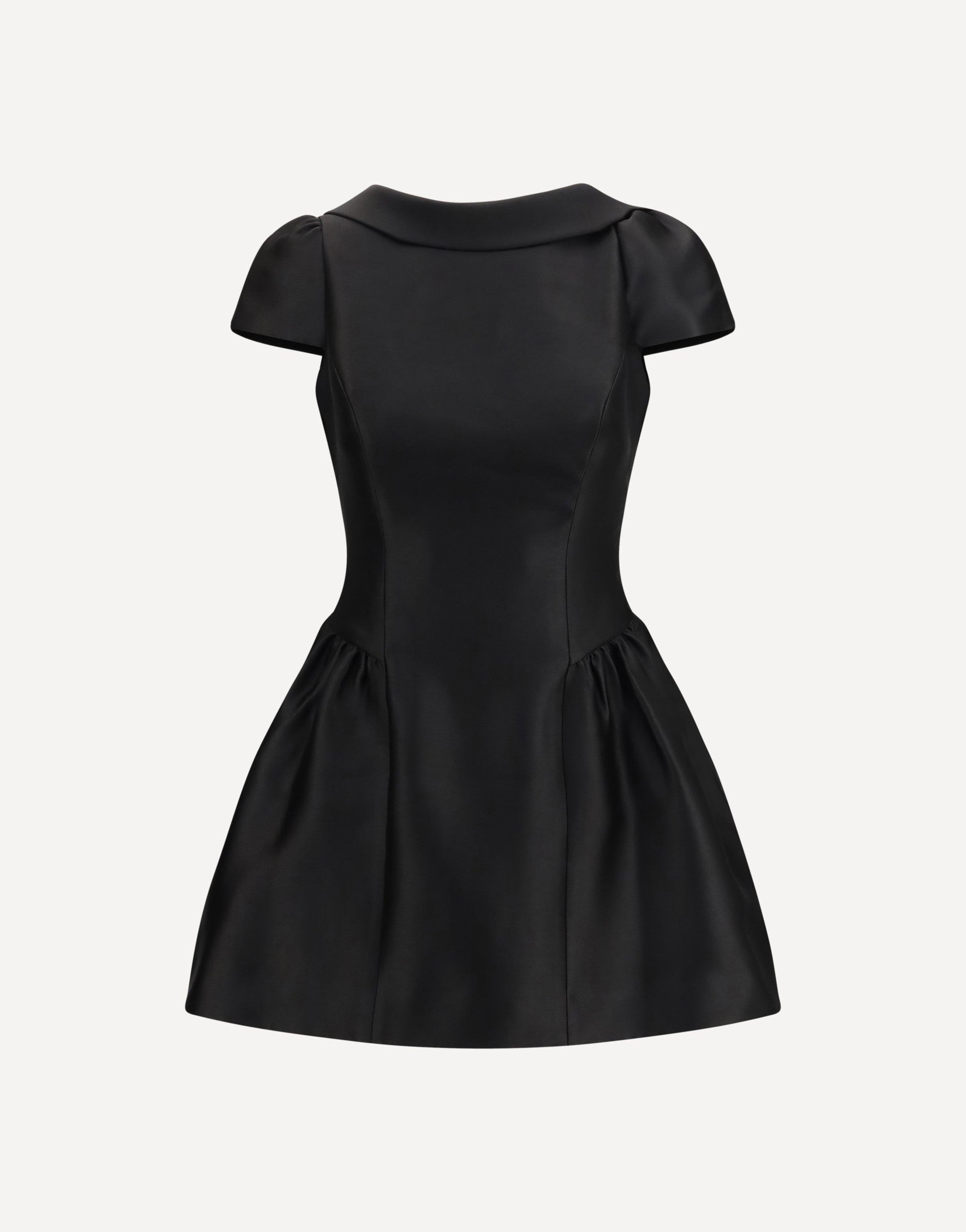 Self-Portrait Short Taffeta Dress With Collar