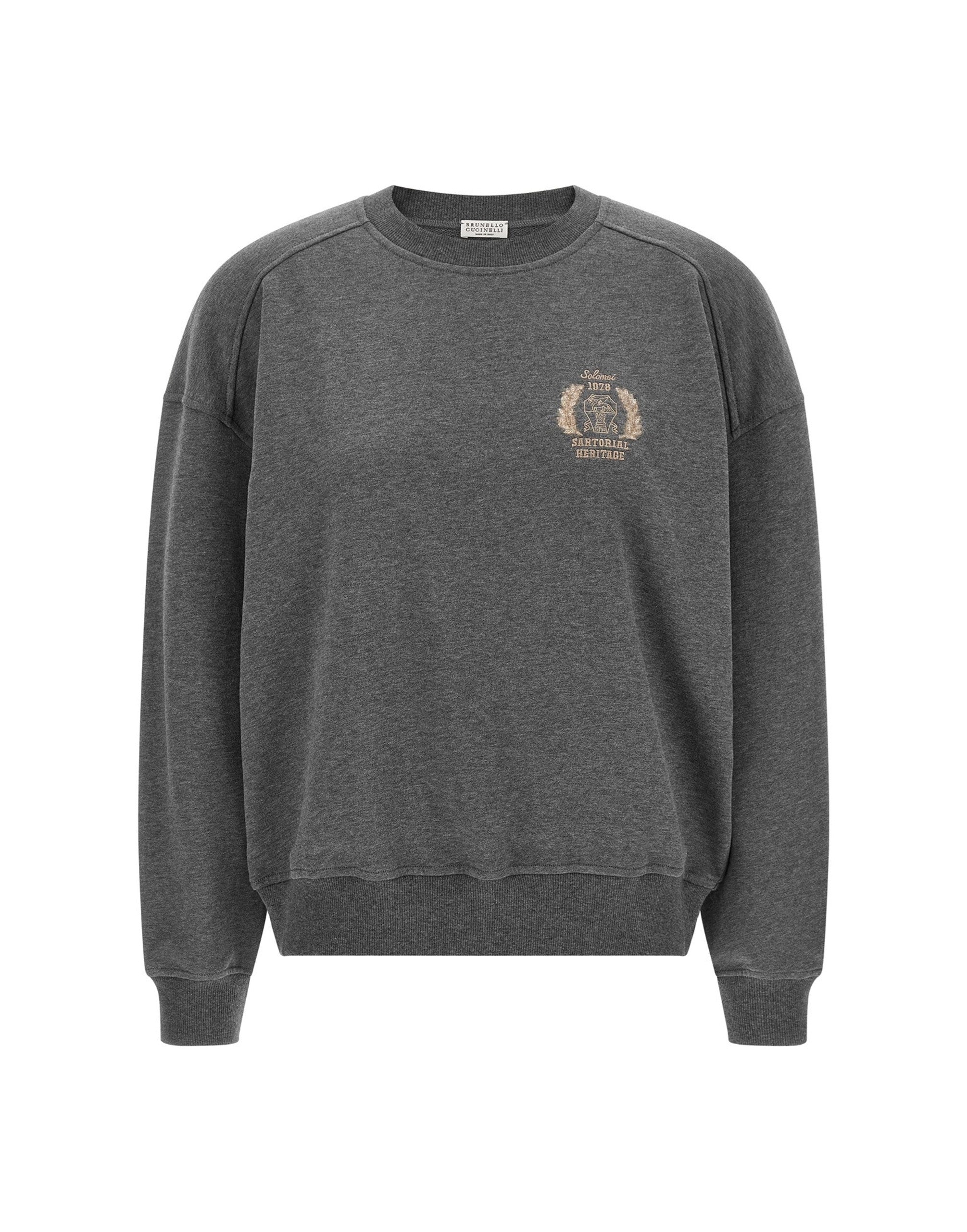 Brunello Cucinelli Coat Of Arms Embroidered Sweatshirt