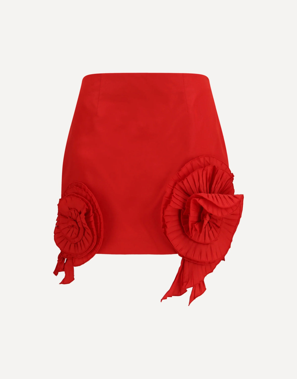 Blumarine Crepe Mini Skirt With Floral Appliqué