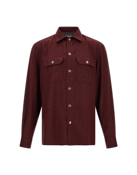 Brunello Cucinelli Virgin Wool Flannel Overshirt | Sendegaro
