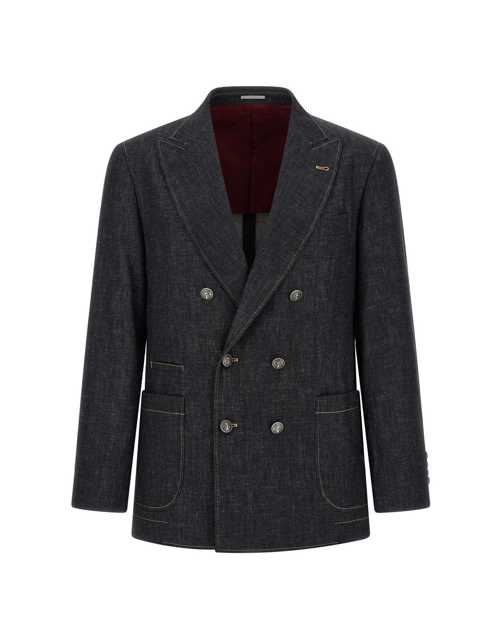 Brunello Cucinelli One-And-A-Half-Breasted Denim Blazer