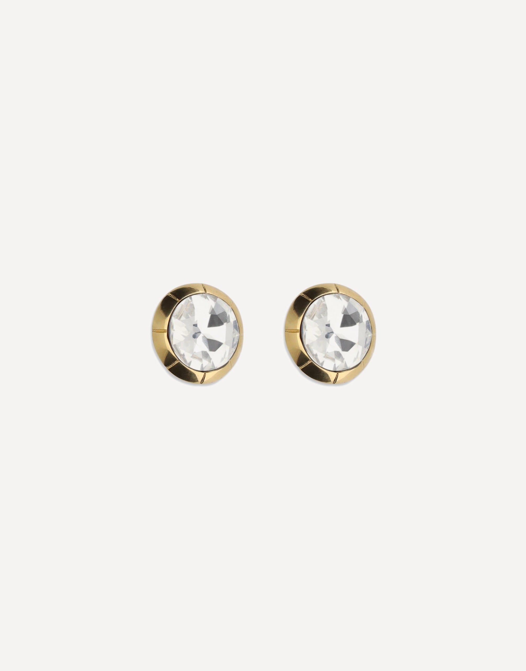 Alessandra Rich Round Crystal Clip-On Earrings