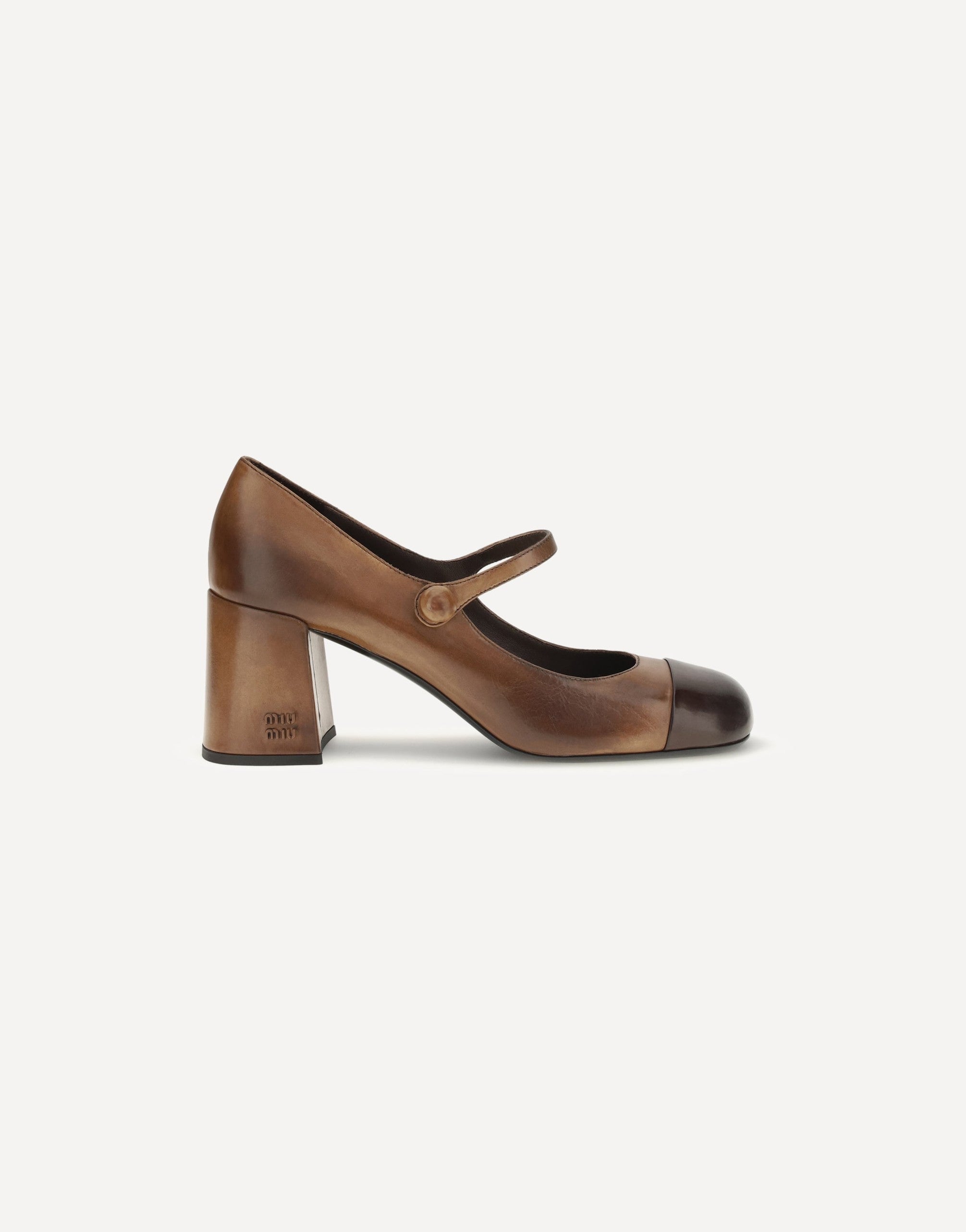 Miu Miu Leather Mary Jane Ballerinas