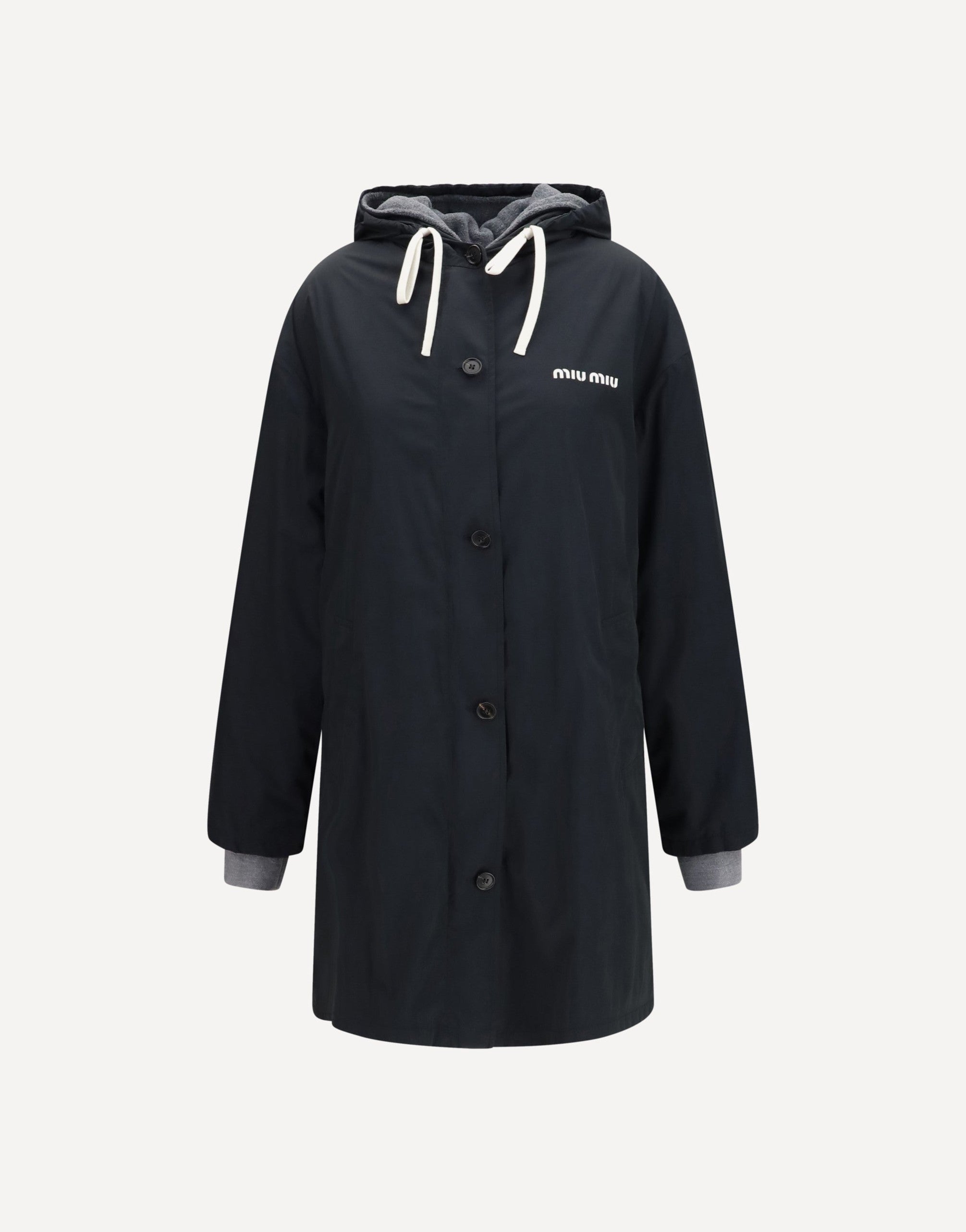 Miu Miu Panama Fleece Single-Breasted Peacoat