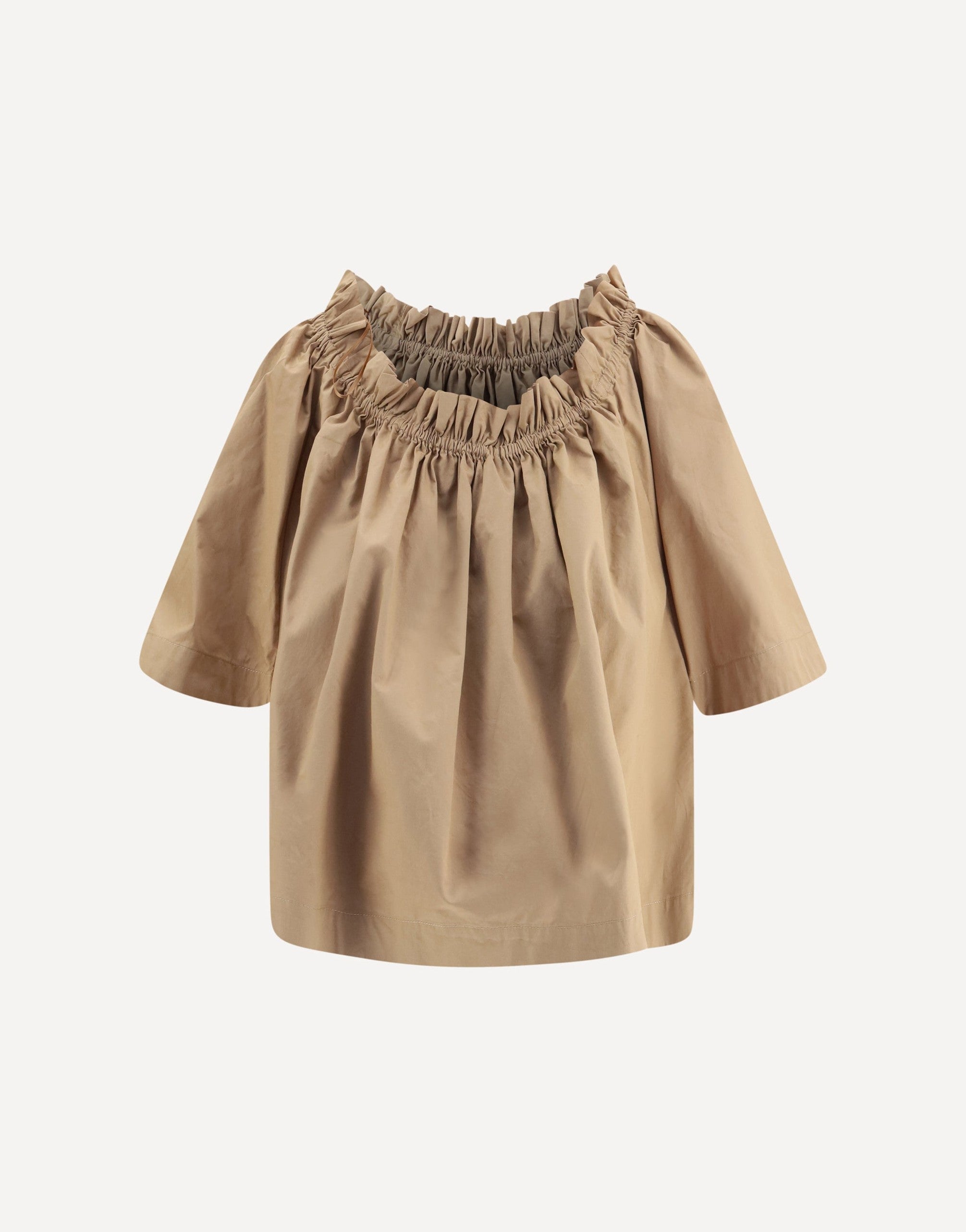 Saint Laurent Cotton Ruffle Top