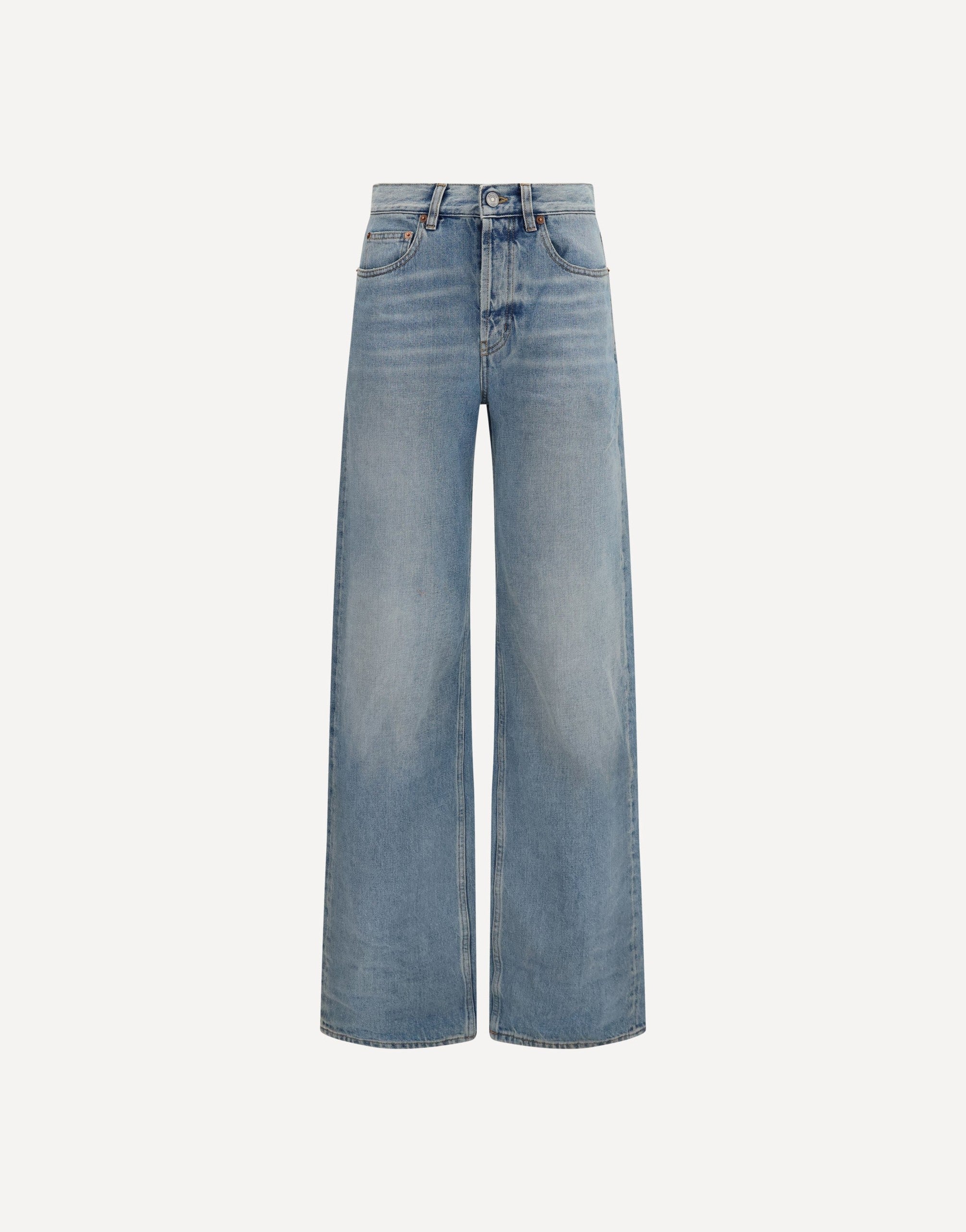 Saint Laurent 90's High-Waisted Wide-Leg Jeans