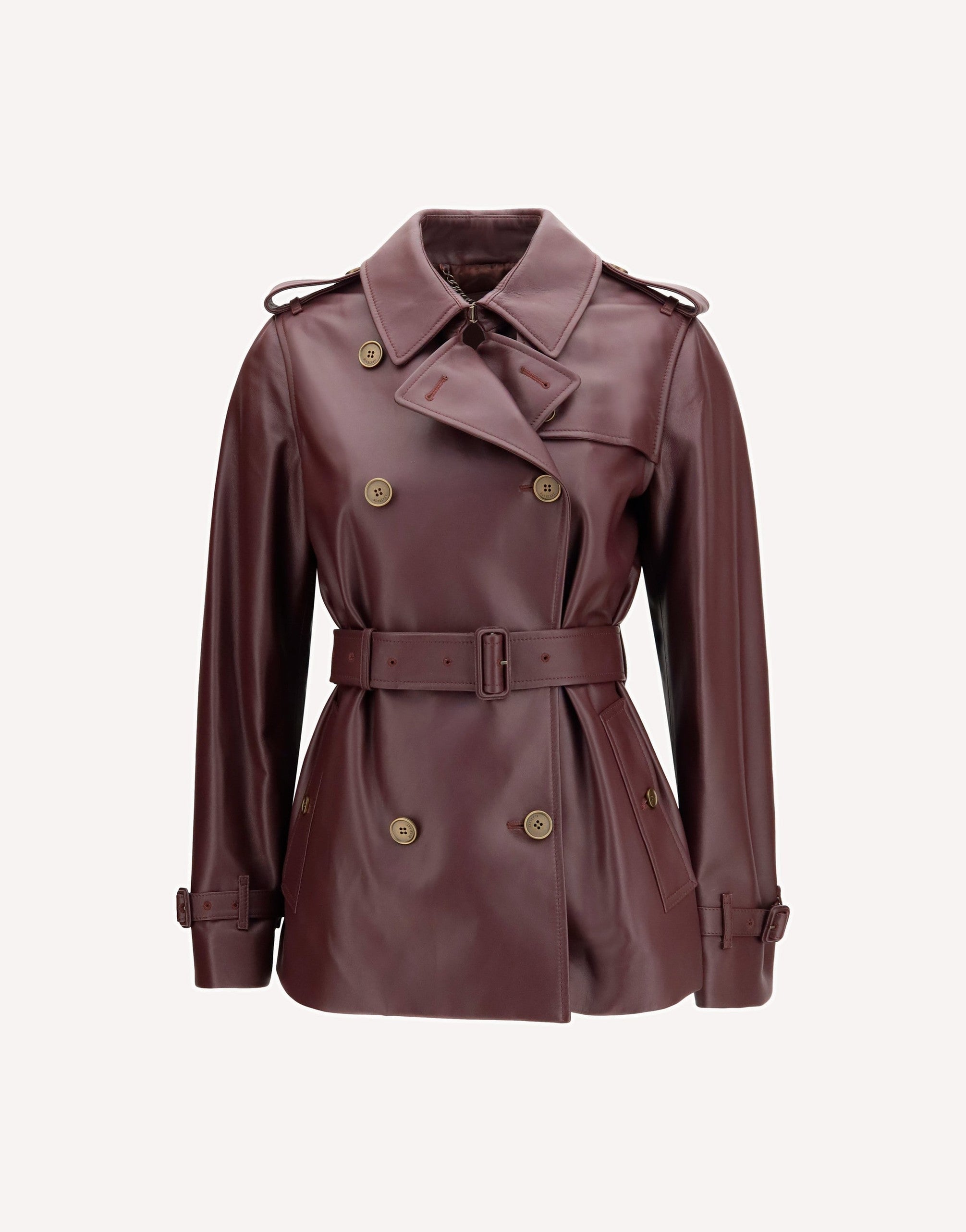 Burberry Short Leather Trench Coat | Sendegaro JP