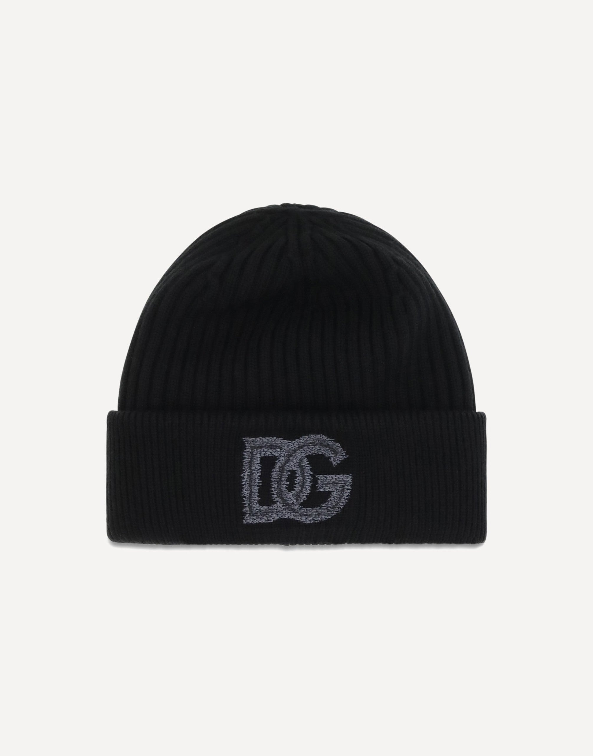Dolce & Gabbana Logo English Rib Knit Beanie