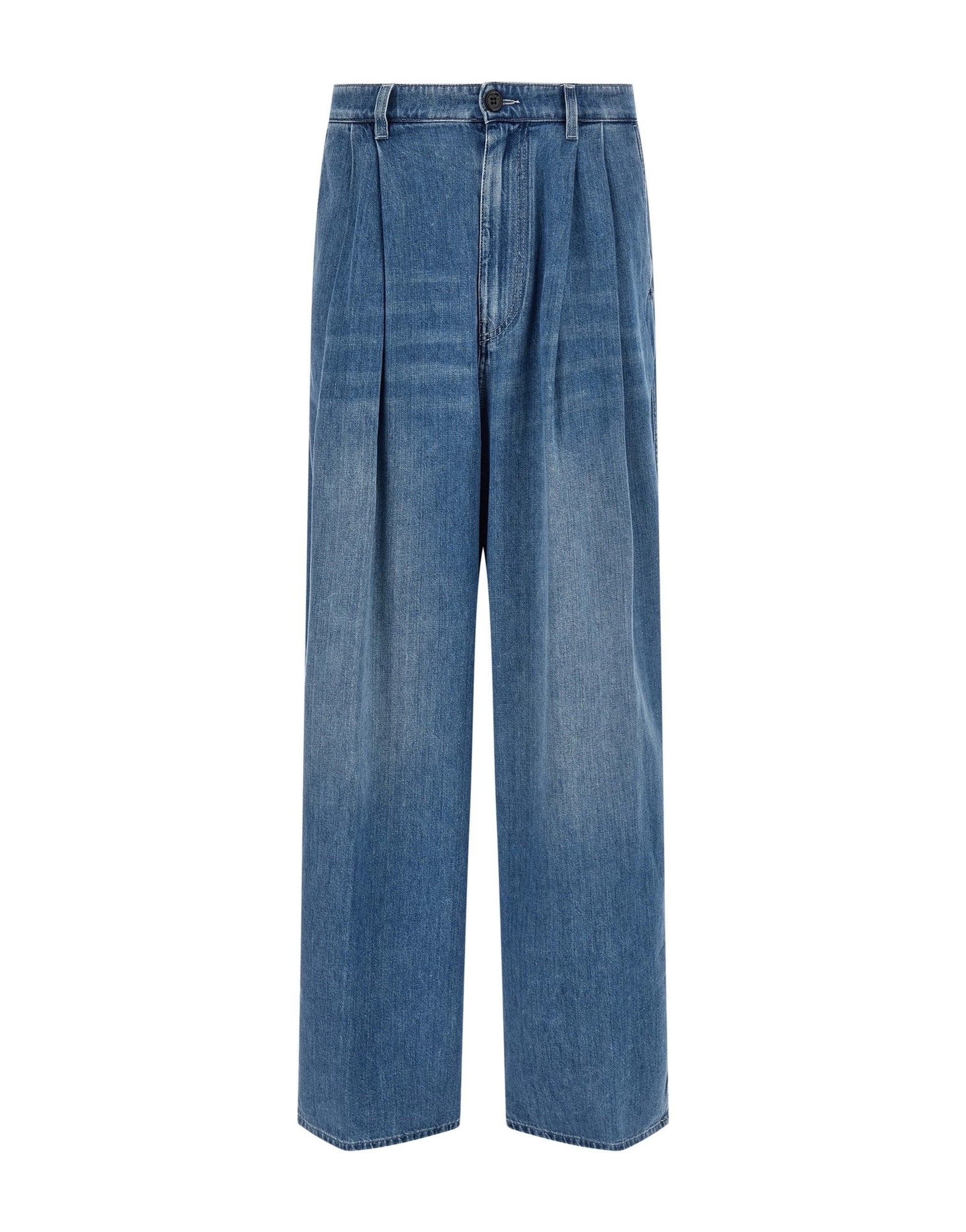 Marni High Waist Double Pleated Jeans