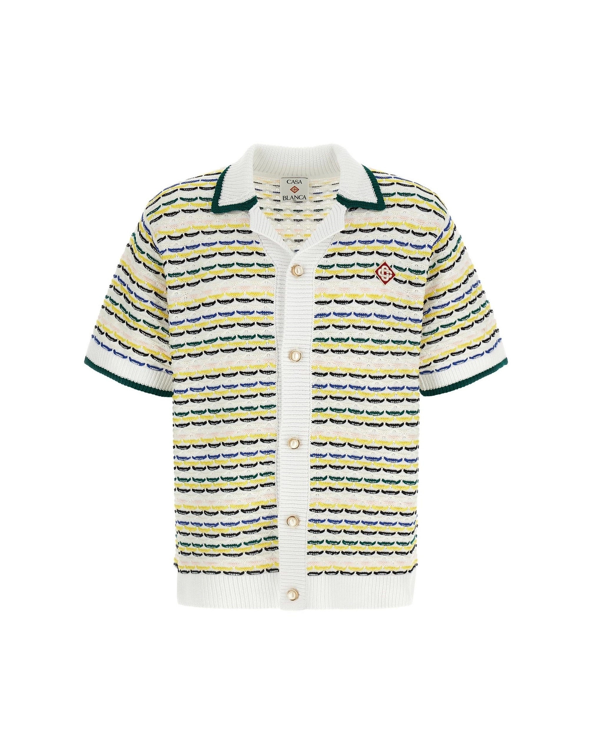 Casablanca Tuck Stitch Short Sleeve Shirt