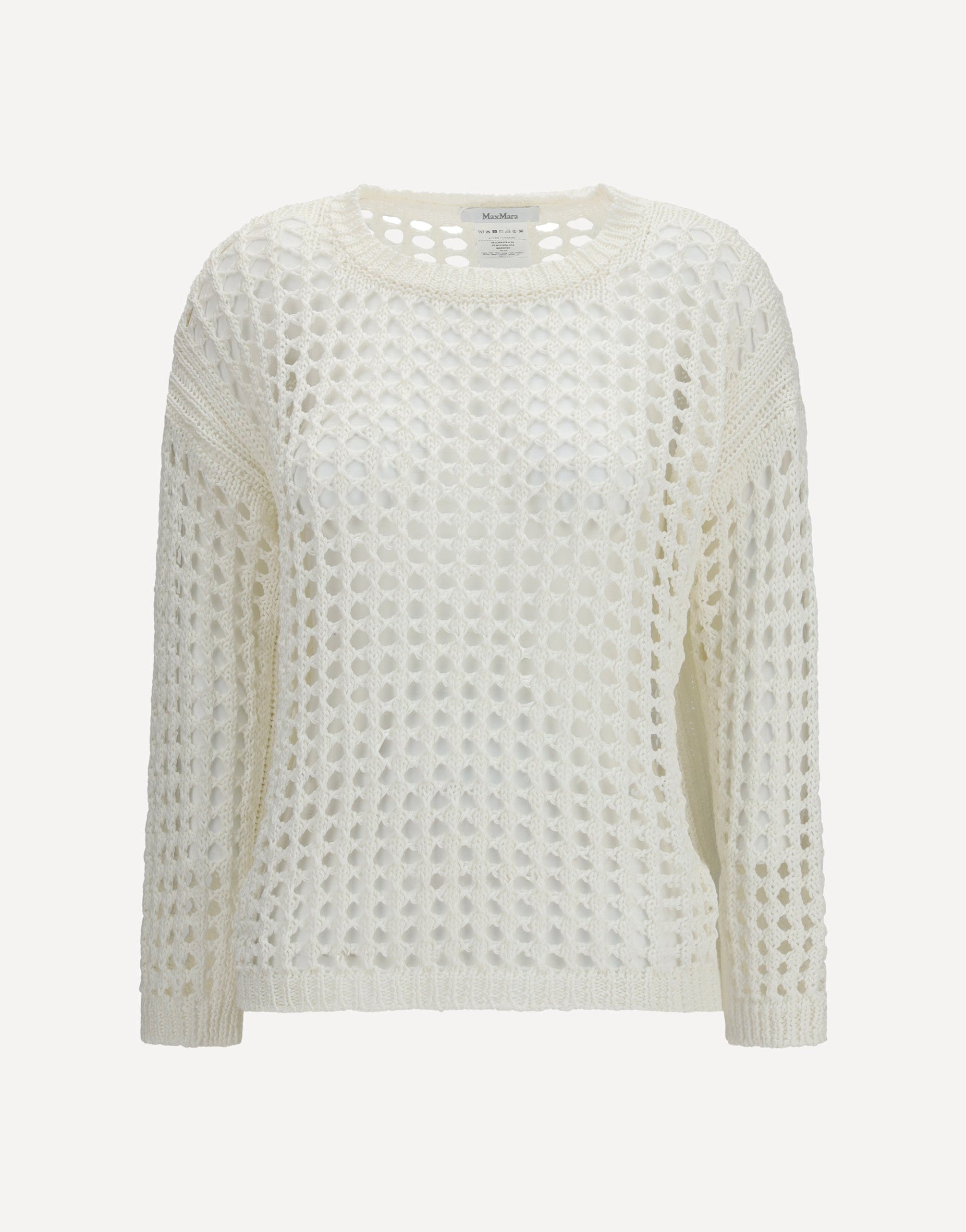 Open-Knit Linen Cotton Sweater