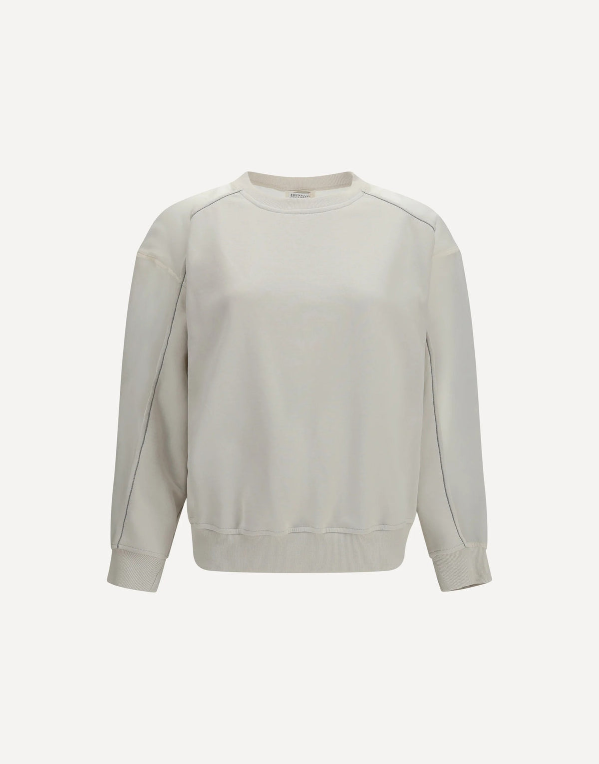 Brunello Cucinelli Crewneck Sweatshirt With Organza Sleeves
