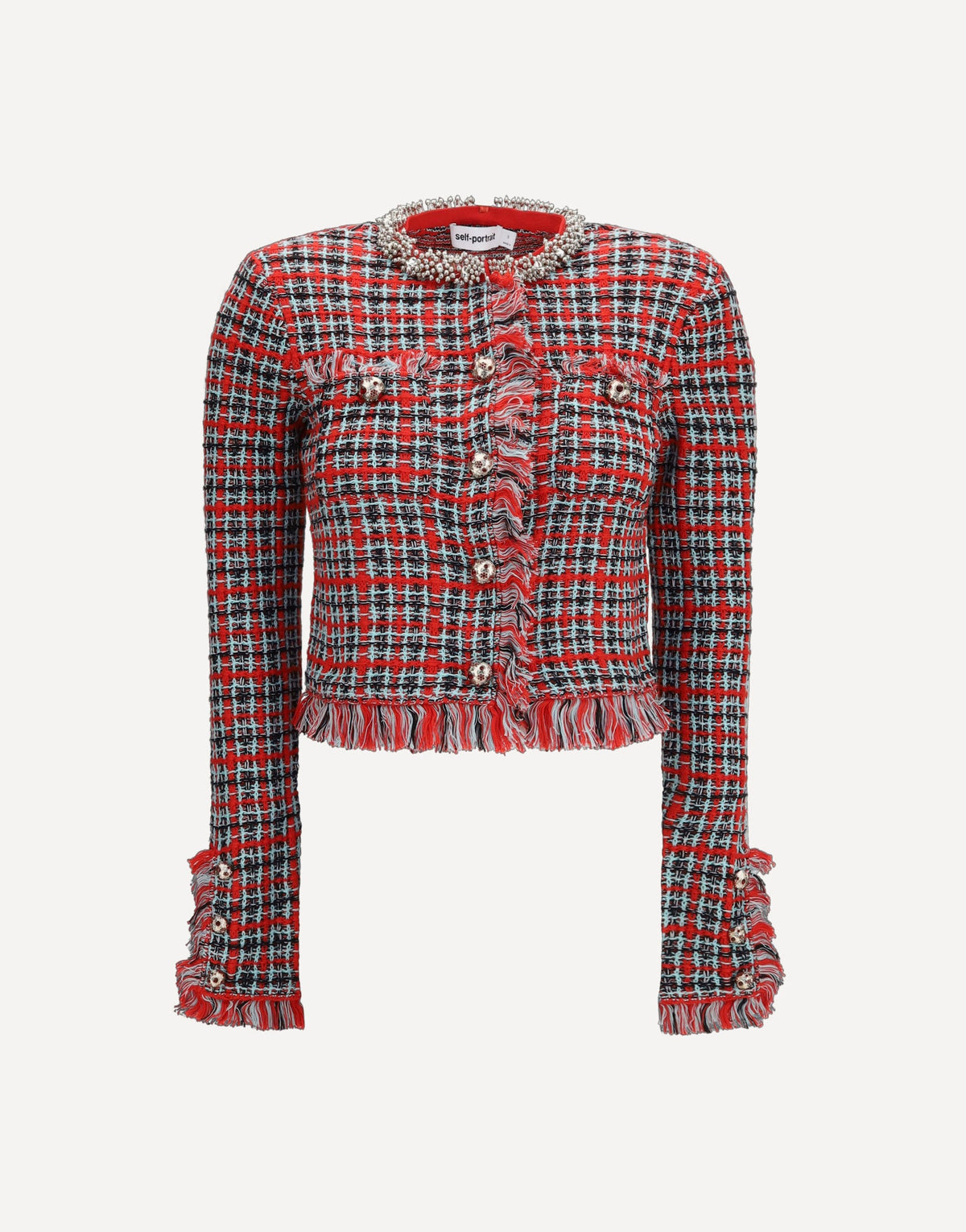 Self-Portrait Cotton Wool Blend Bouclé Jacket