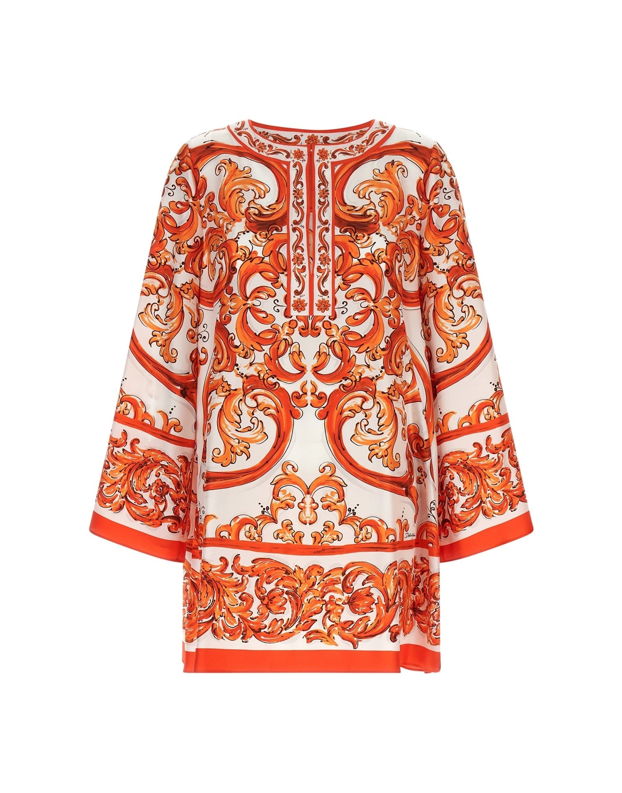 Dolce & Gabbana Maiolica Print Mini Dress