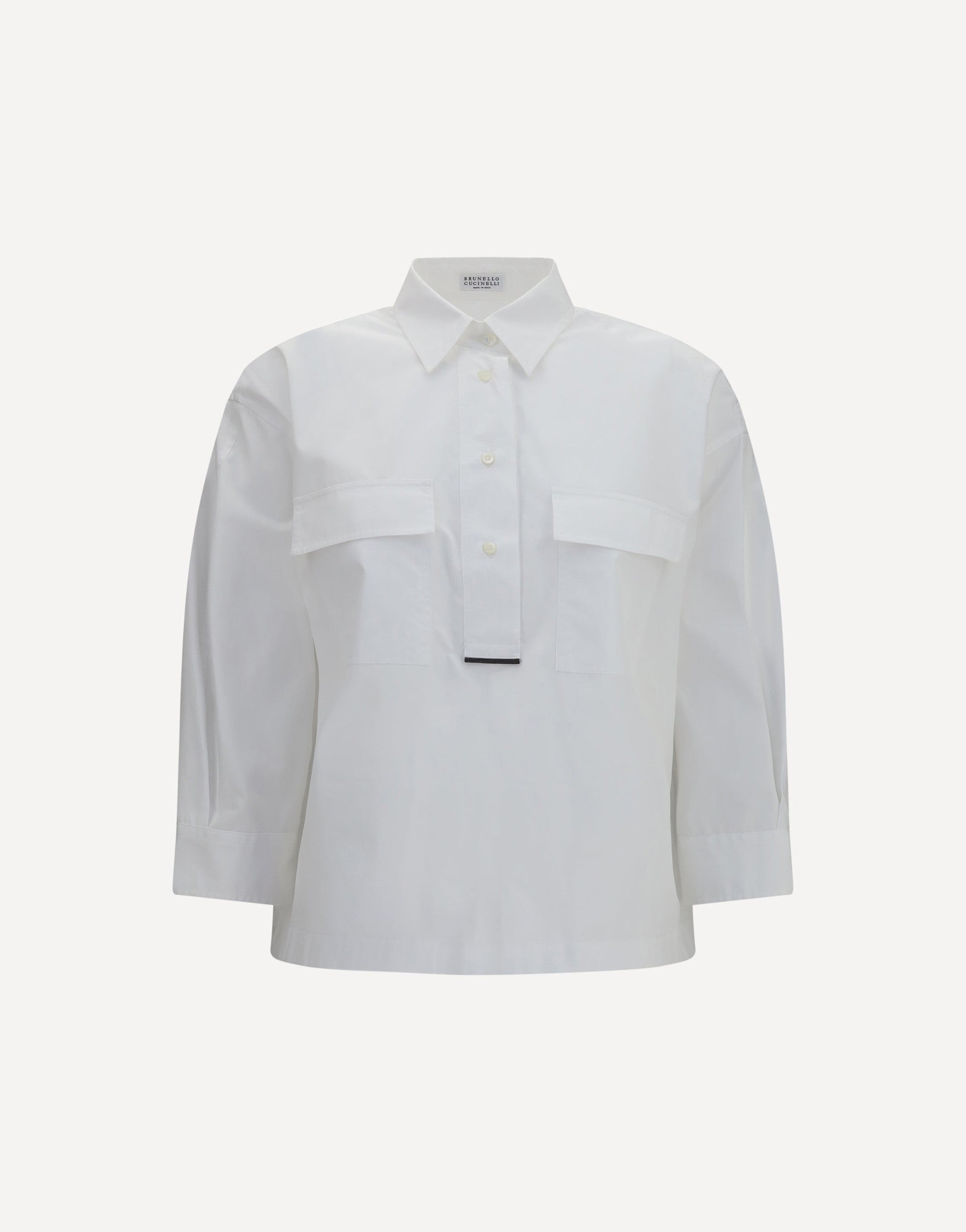 Brunello Cucinelli Cotton Shirt With Monili Details