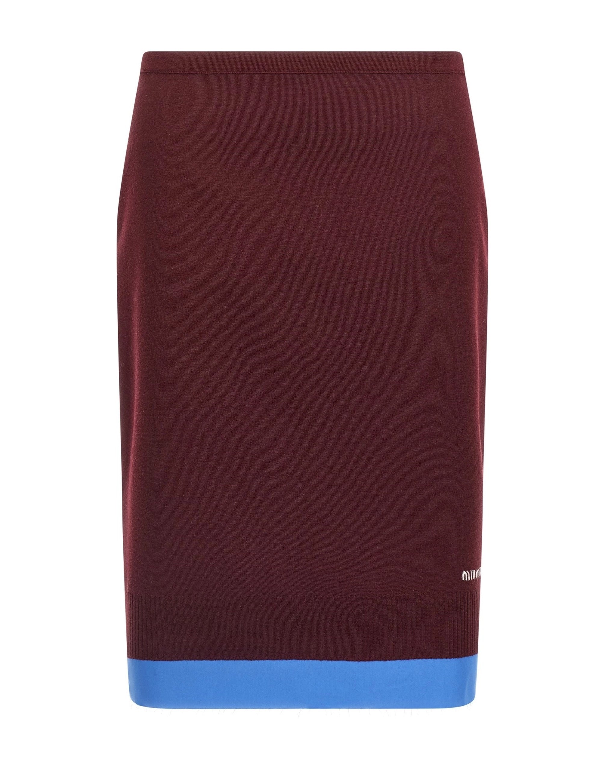 Miu Miu Double Layer Virgin Wool Skirt