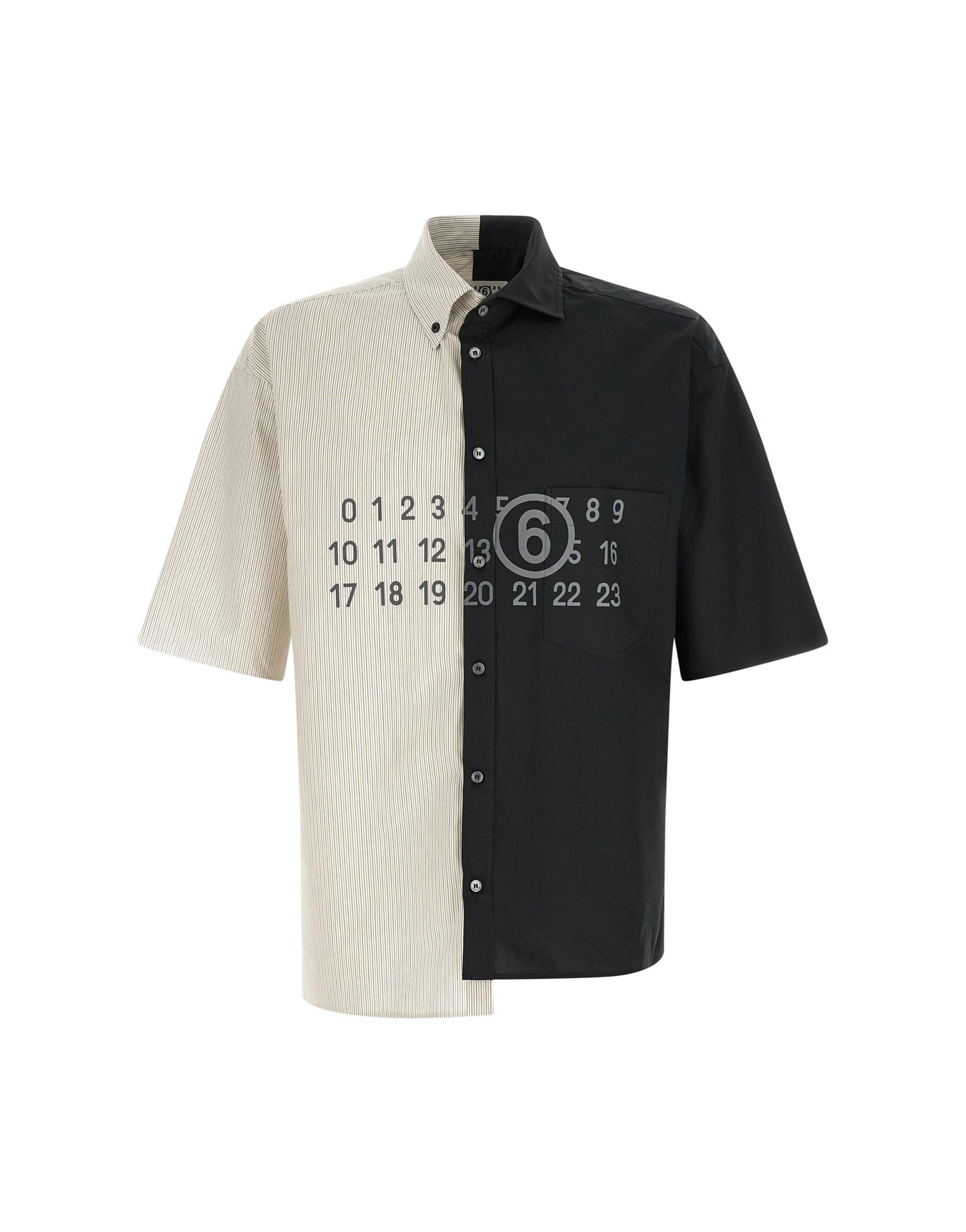 MM6 Maison Margiela Chemise en popeline de coton patchwork