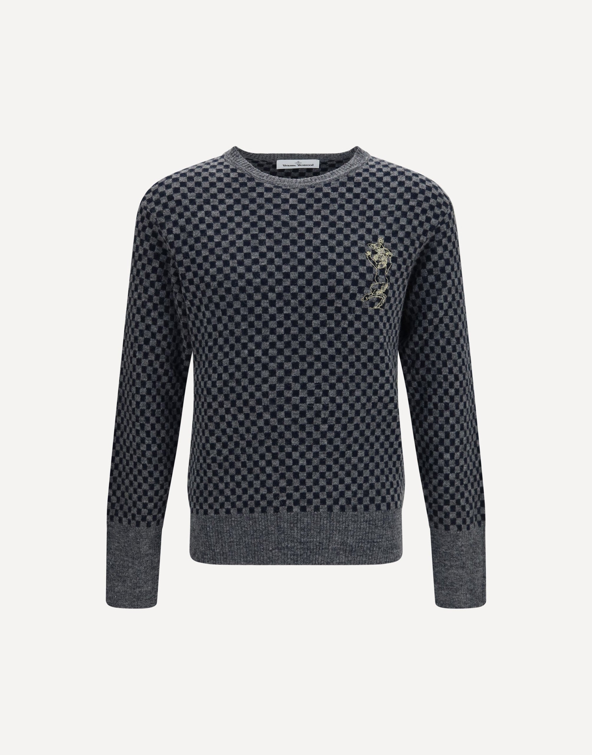 Vivienne Westwood Checkmate Alpaca Cotton-Blend Sweater