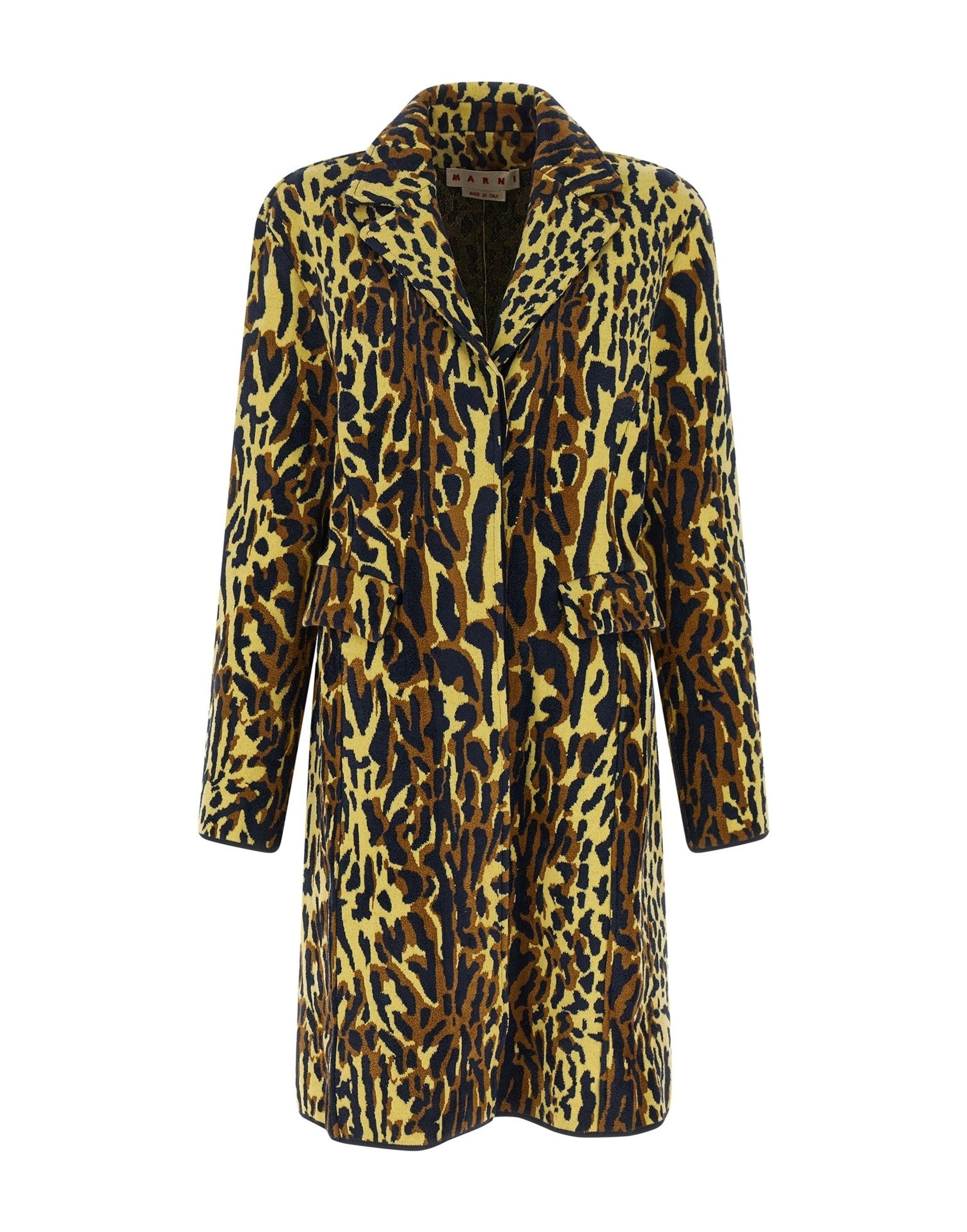 Marni Animalier Jacquard Wool Coat