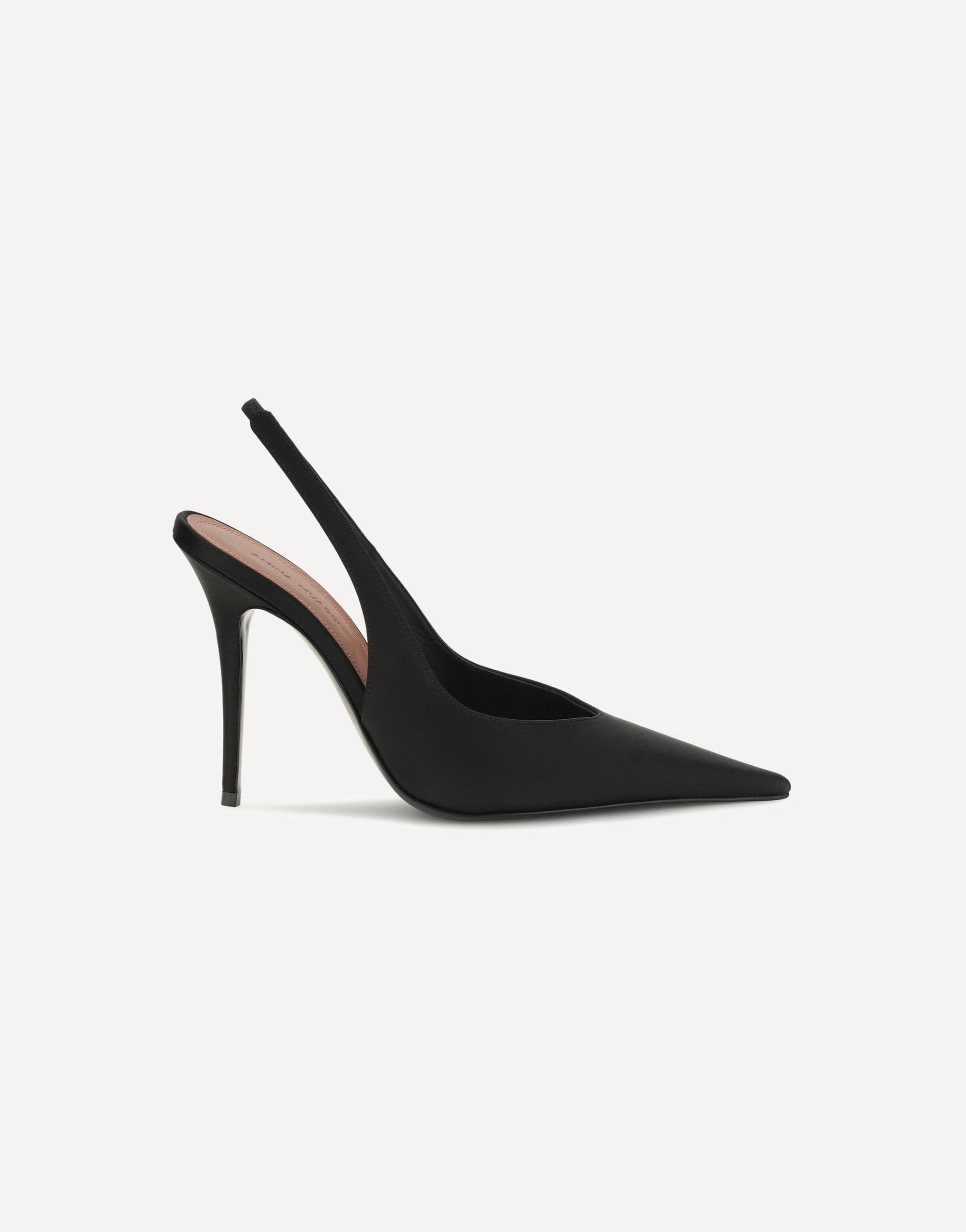 Amina Muaddi Anok Satin Slingback Pumps