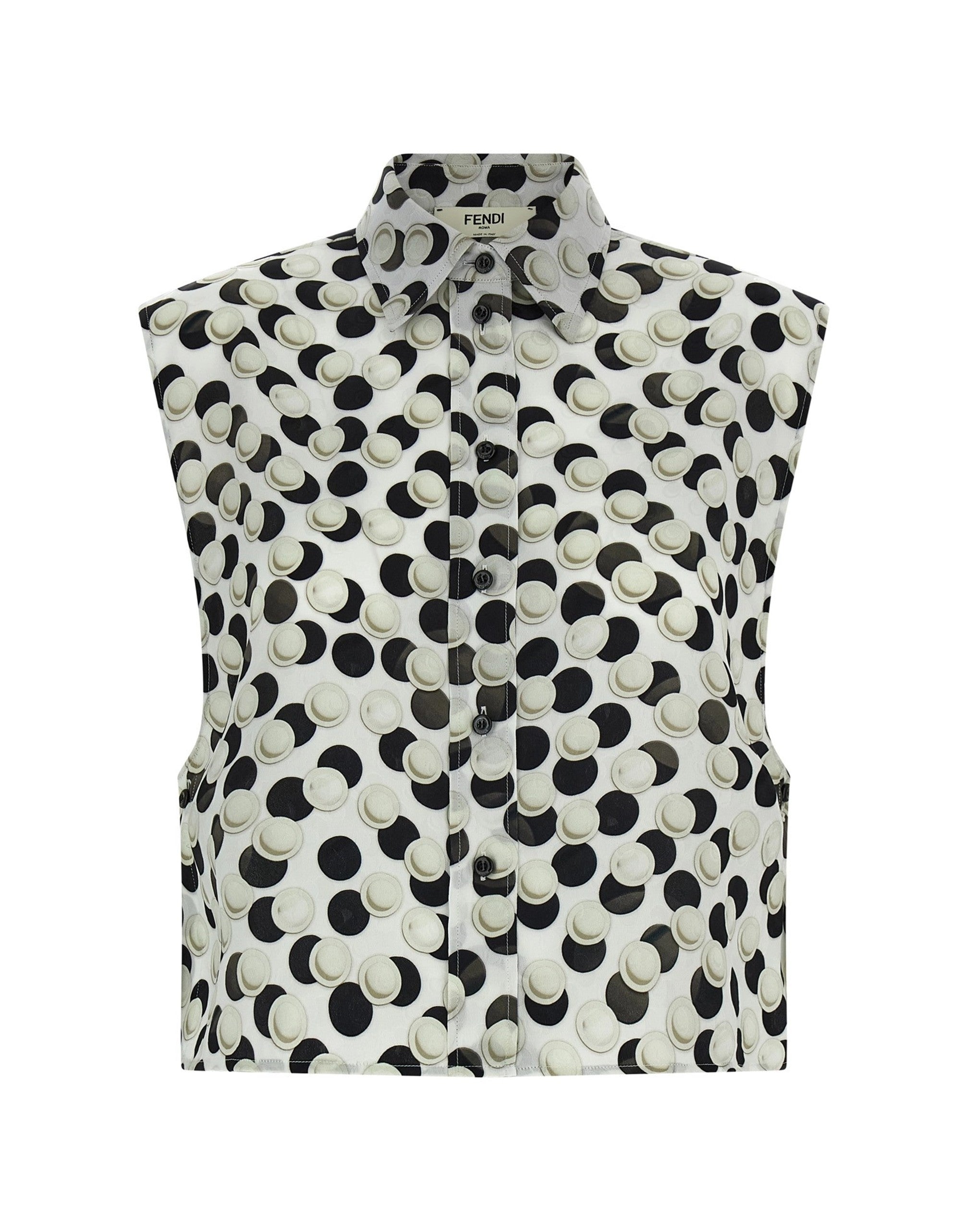Fendi Polka Dot Crop Top
