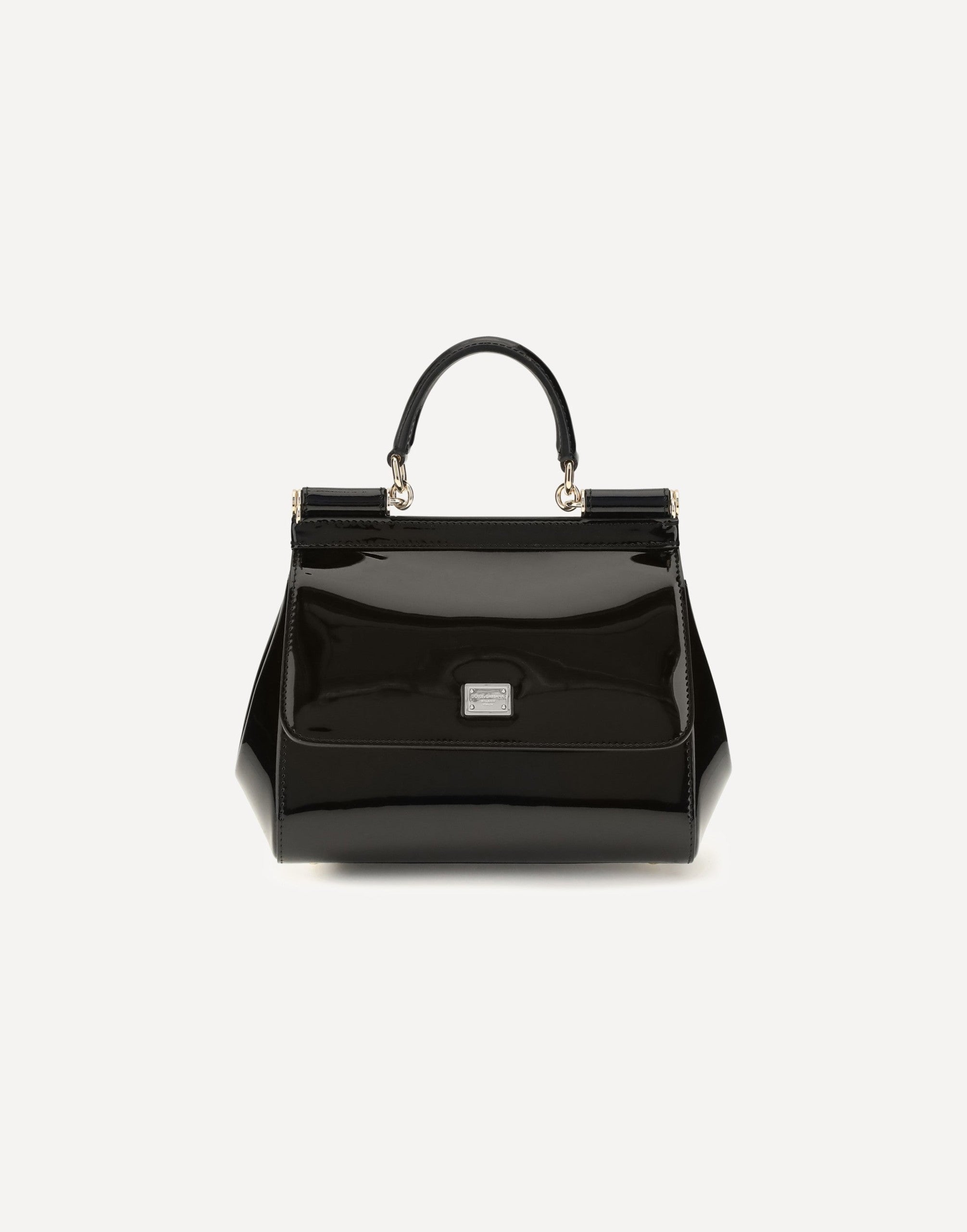 Dolce & Gabbana Small Sicily Patent Leather Handbag