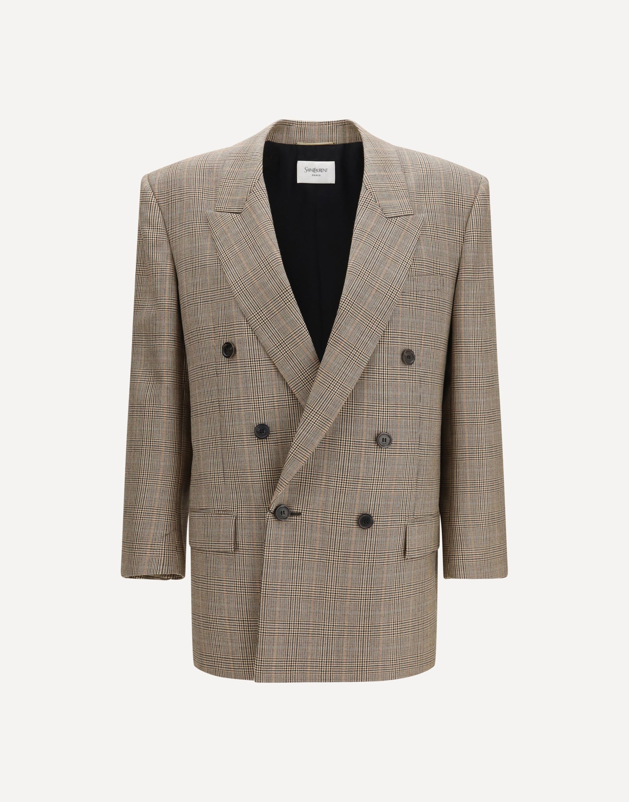Saint Laurent Blazer in Lana Pied de Poule Principe di Galles