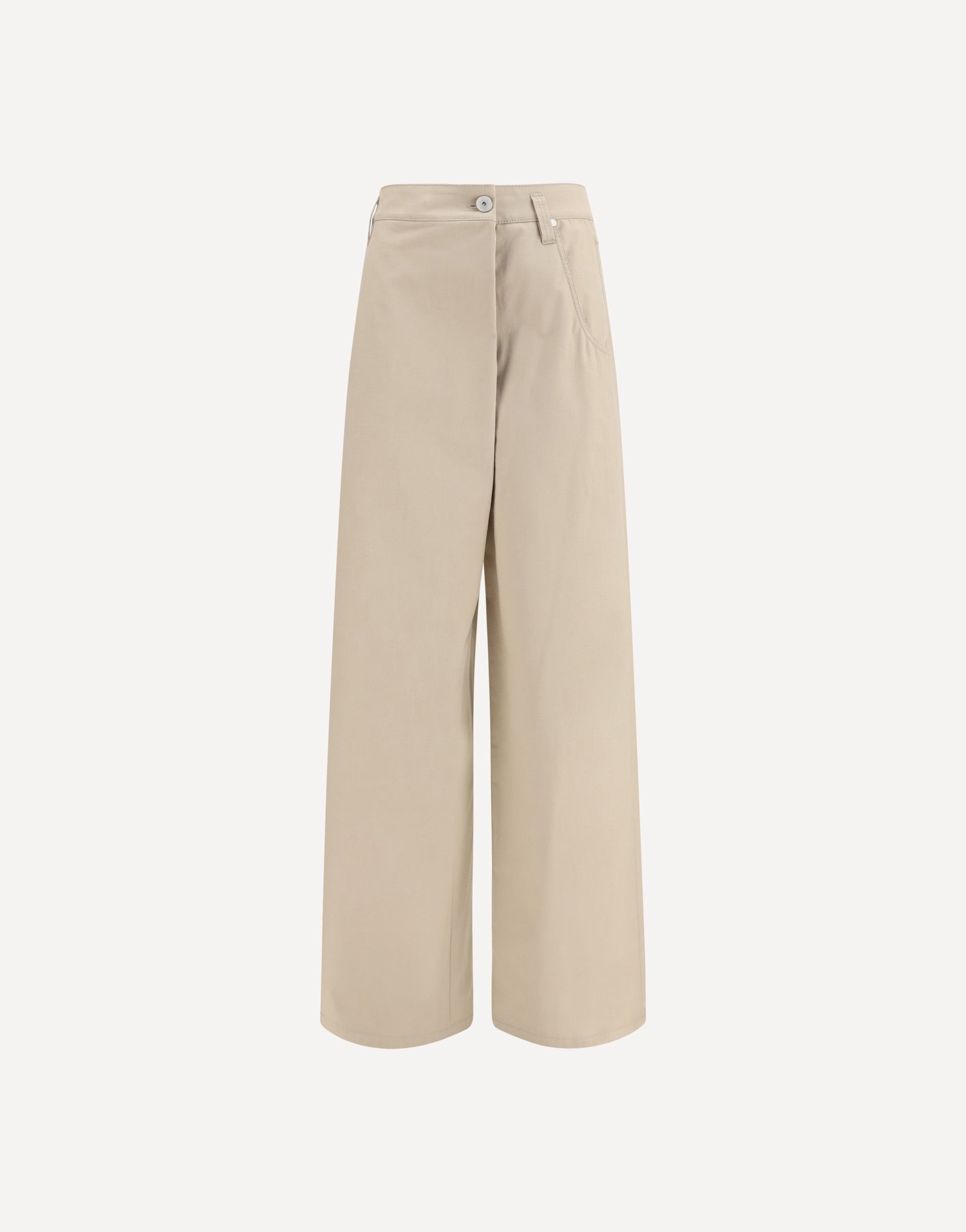 Brunello Cucinelli Lockere Baumwoll-Wickelhose mit Monili