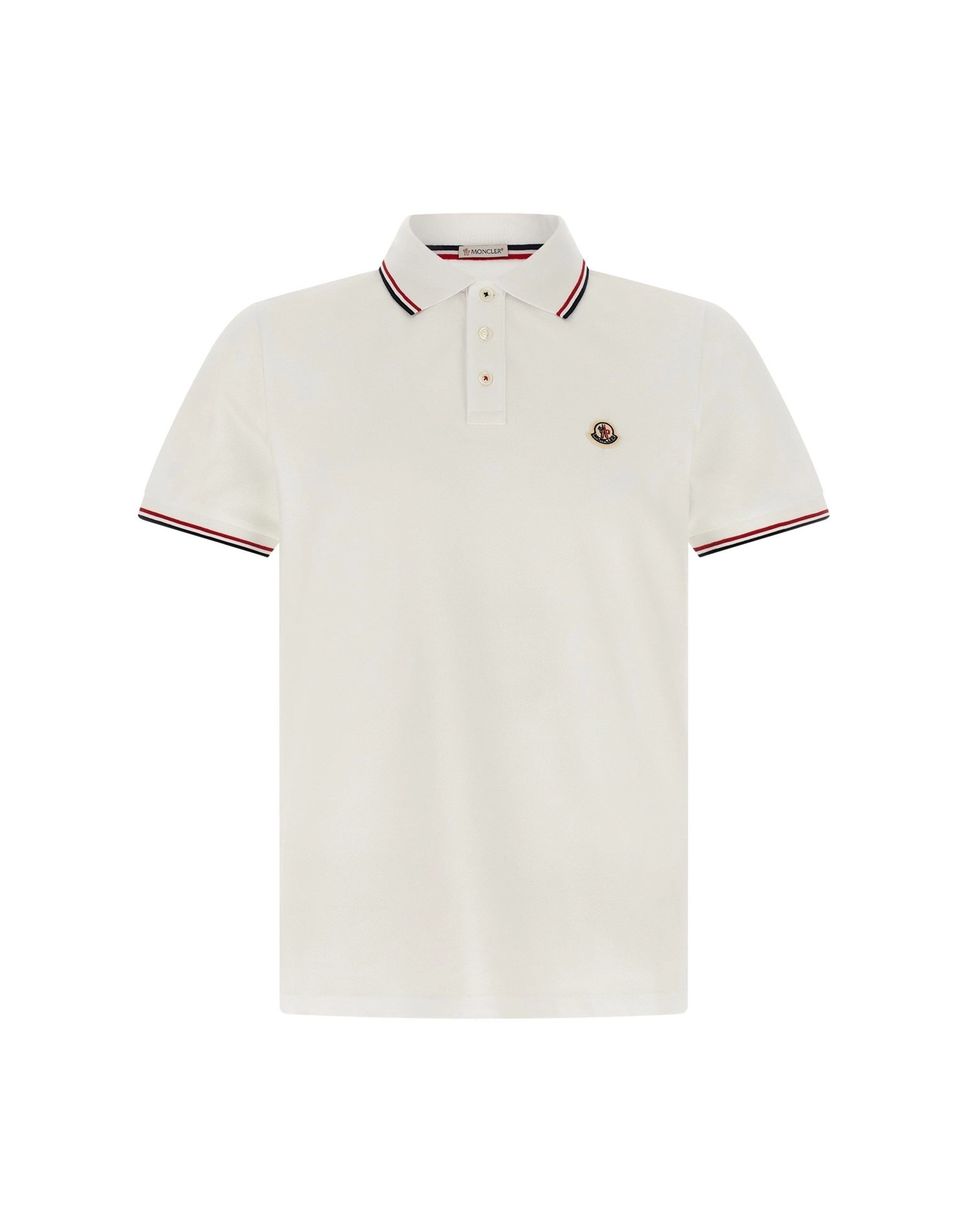 Moncler Tricolor Trim Polo Shirt