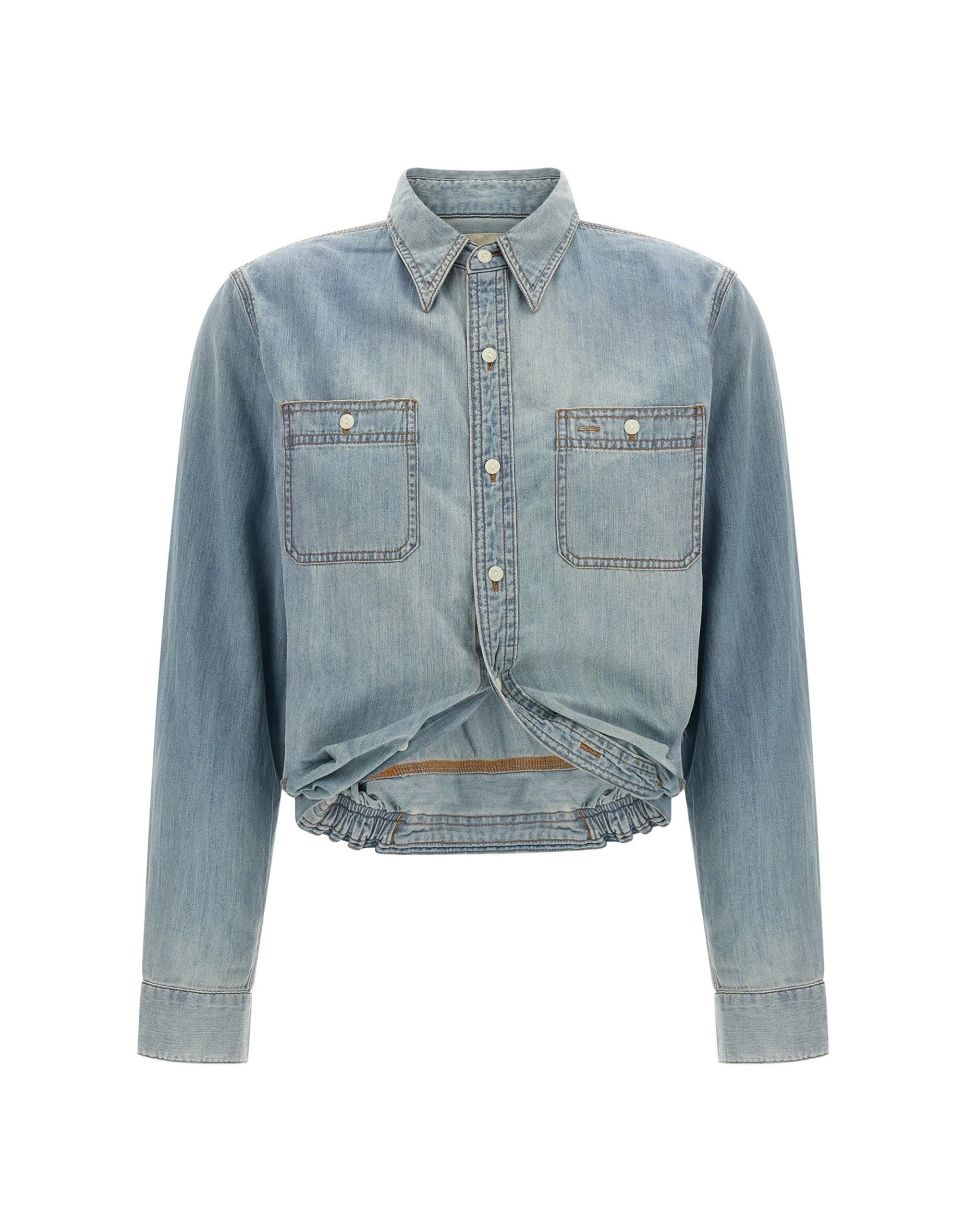 R13 Wrap Around Denim Shirt
