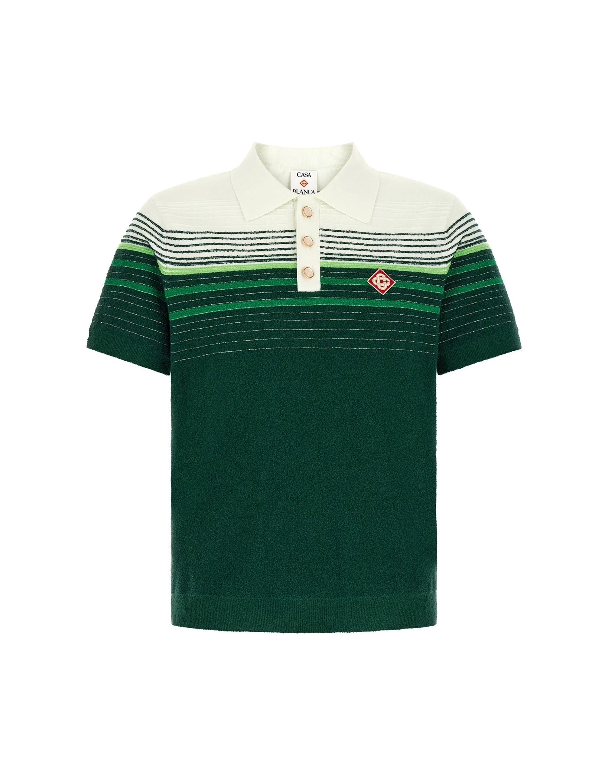 Casablanca Bouclé Stripes Polo Shirt