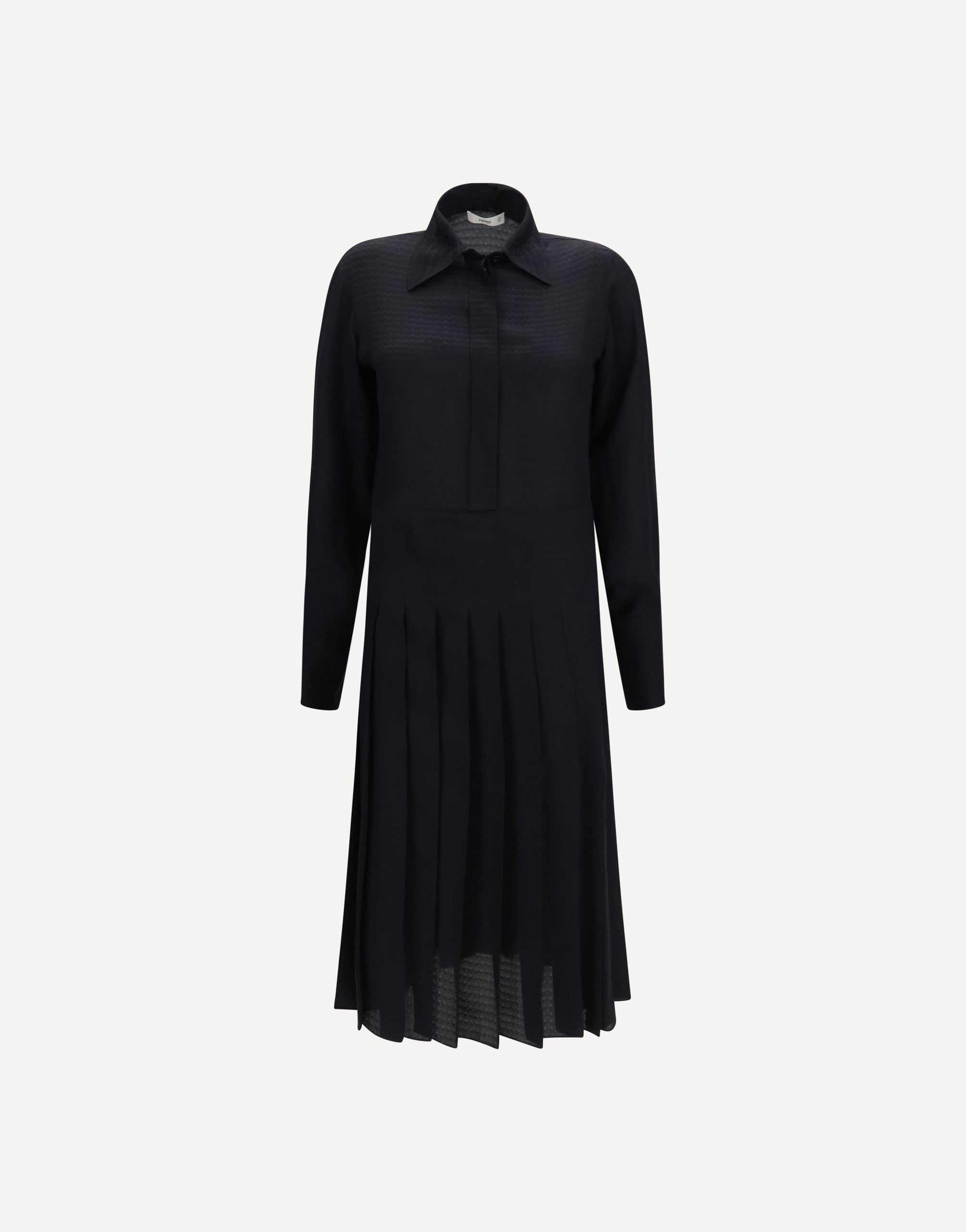 Fendi Long Jacquard Silk Dress