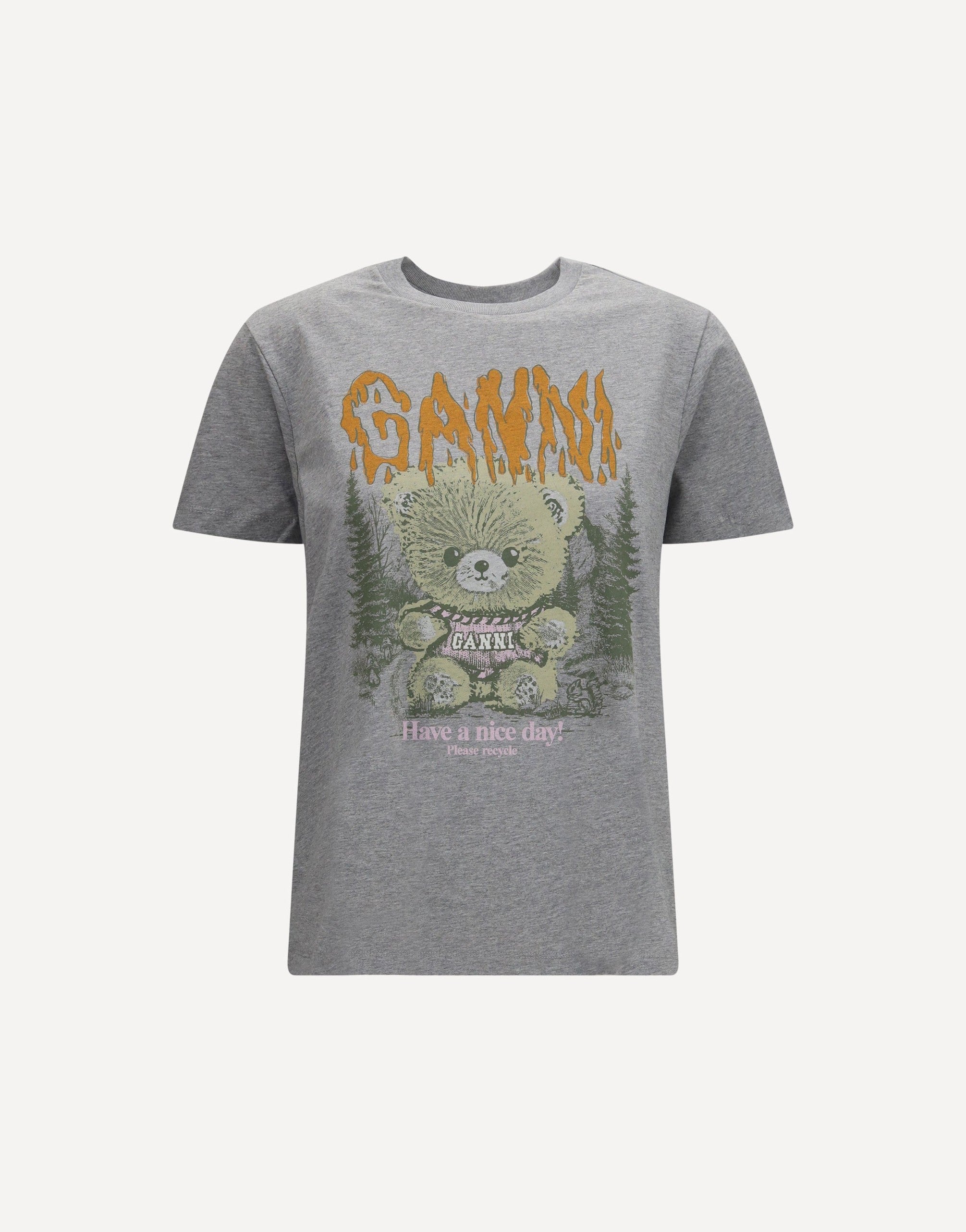 Ganni Teddy Forest Cotton T-Shirt