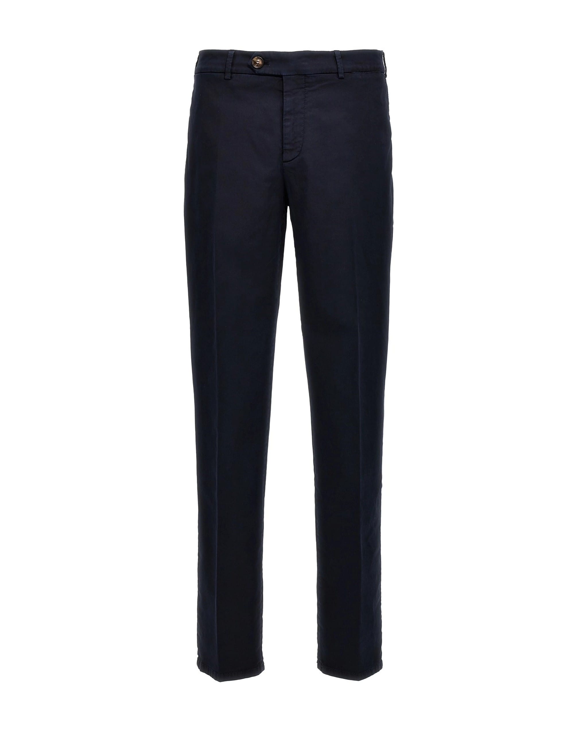 Brunello Cucinelli Blue Flat Front Pants