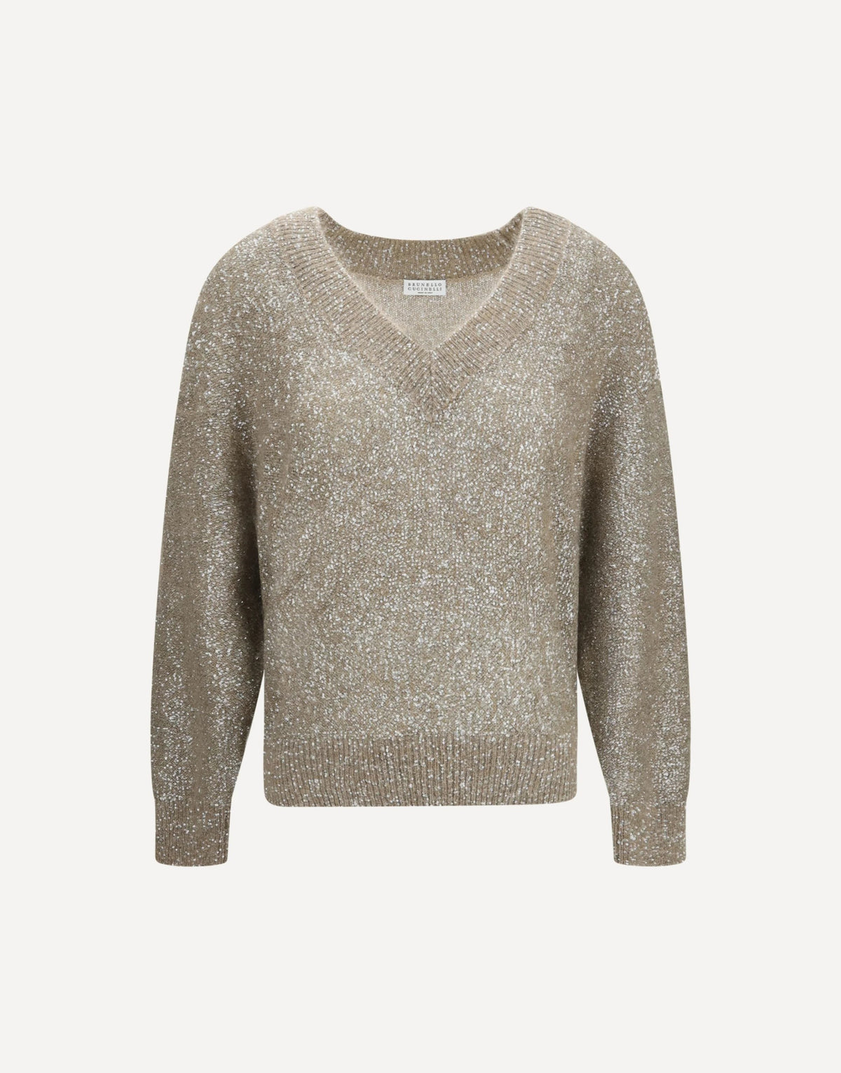 Brunello Cucinelli Sequined V-Neck Sweater